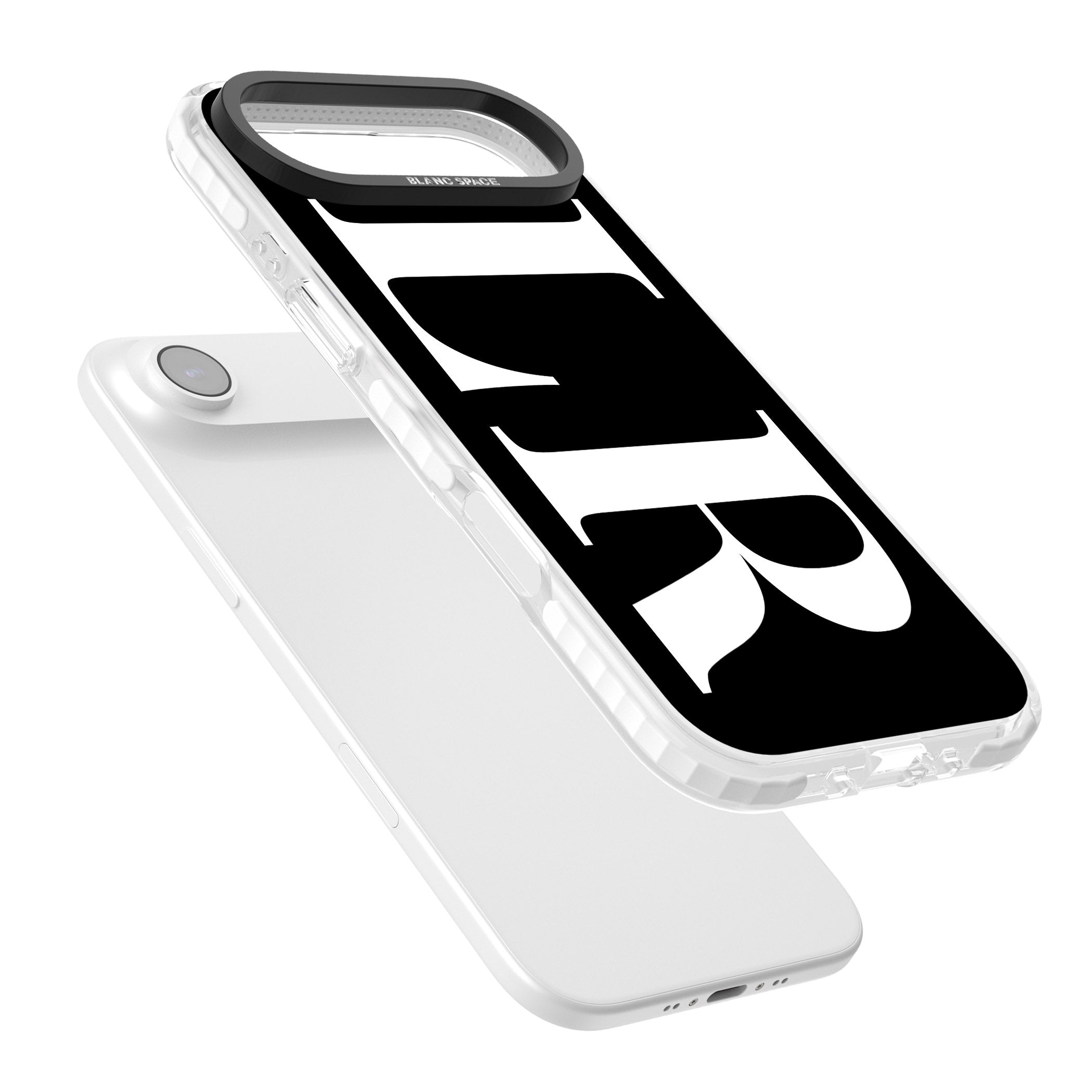 Personalised White & Black Letters iPhone 17 Air Impact Pro Clear Phone Case Colours