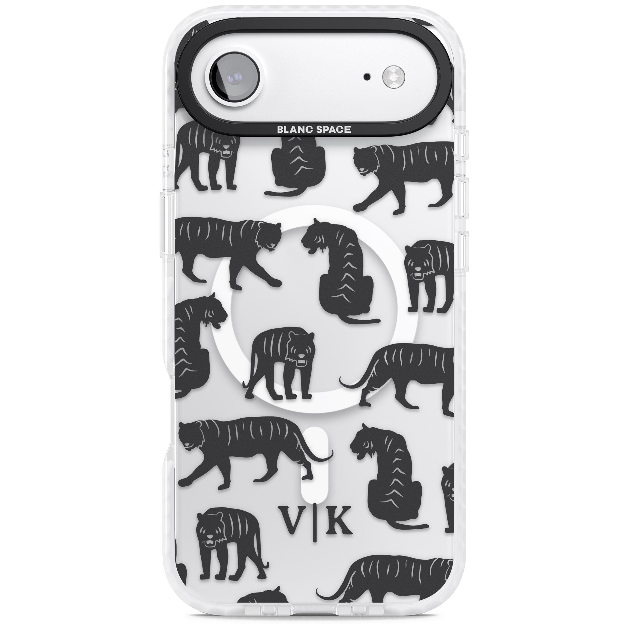 Personalised Tiger Silhouettes iPhone 17 Air Impact Pro Clear Phone Case