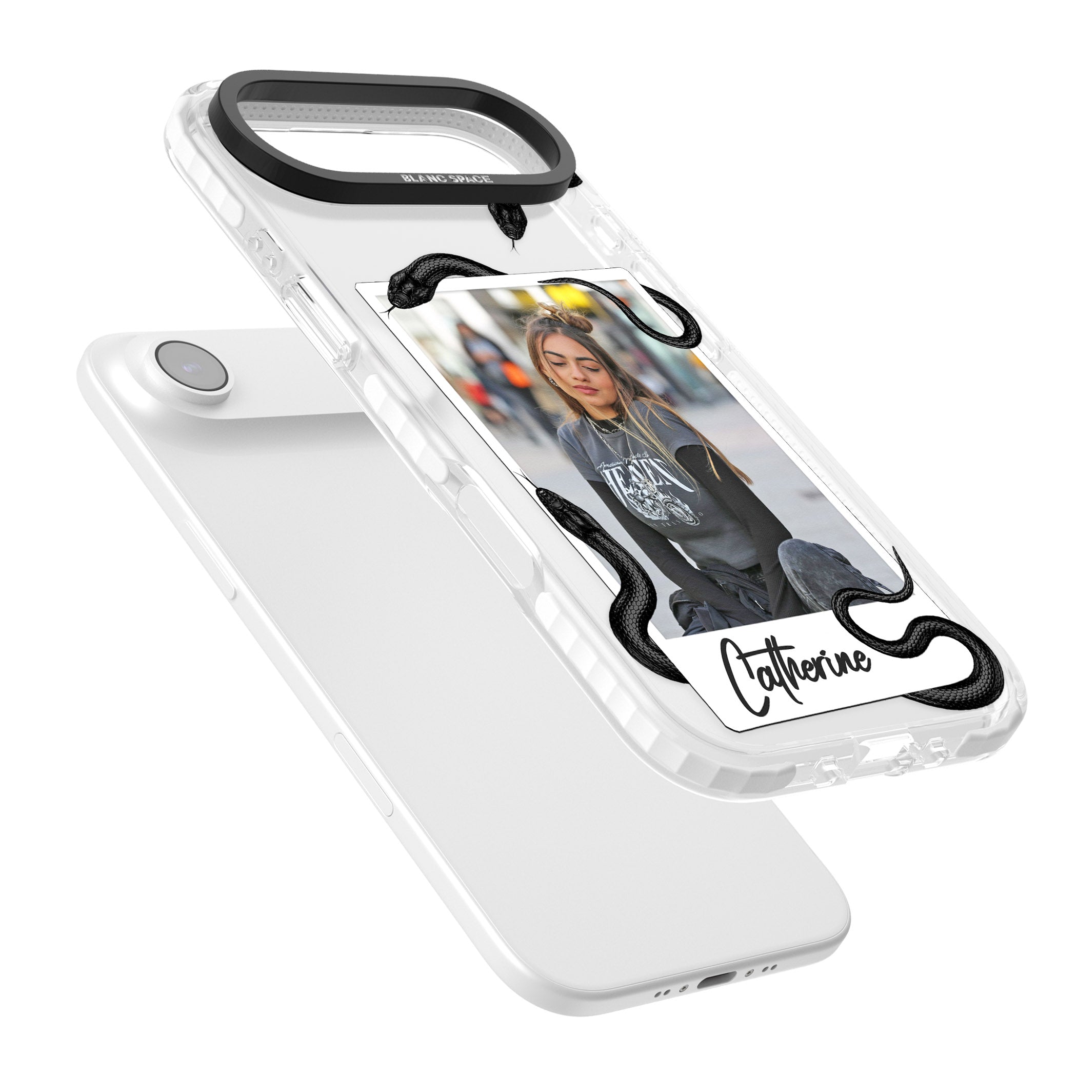 Personalised Snake Instant Photo iPhone 17 Air Impact Pro Clear Phone Case Colours