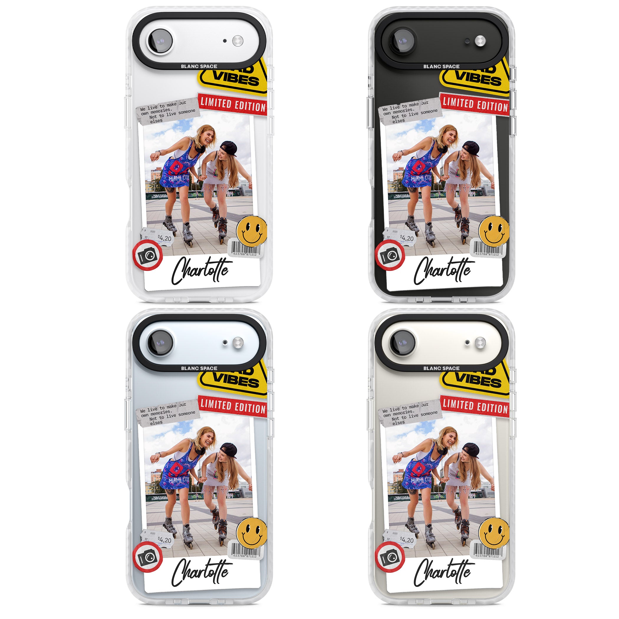 Personalised Sticker Mix Instant Photo iPhone 17 Air Impact Pro Clear Phone Case APT Impact Protection