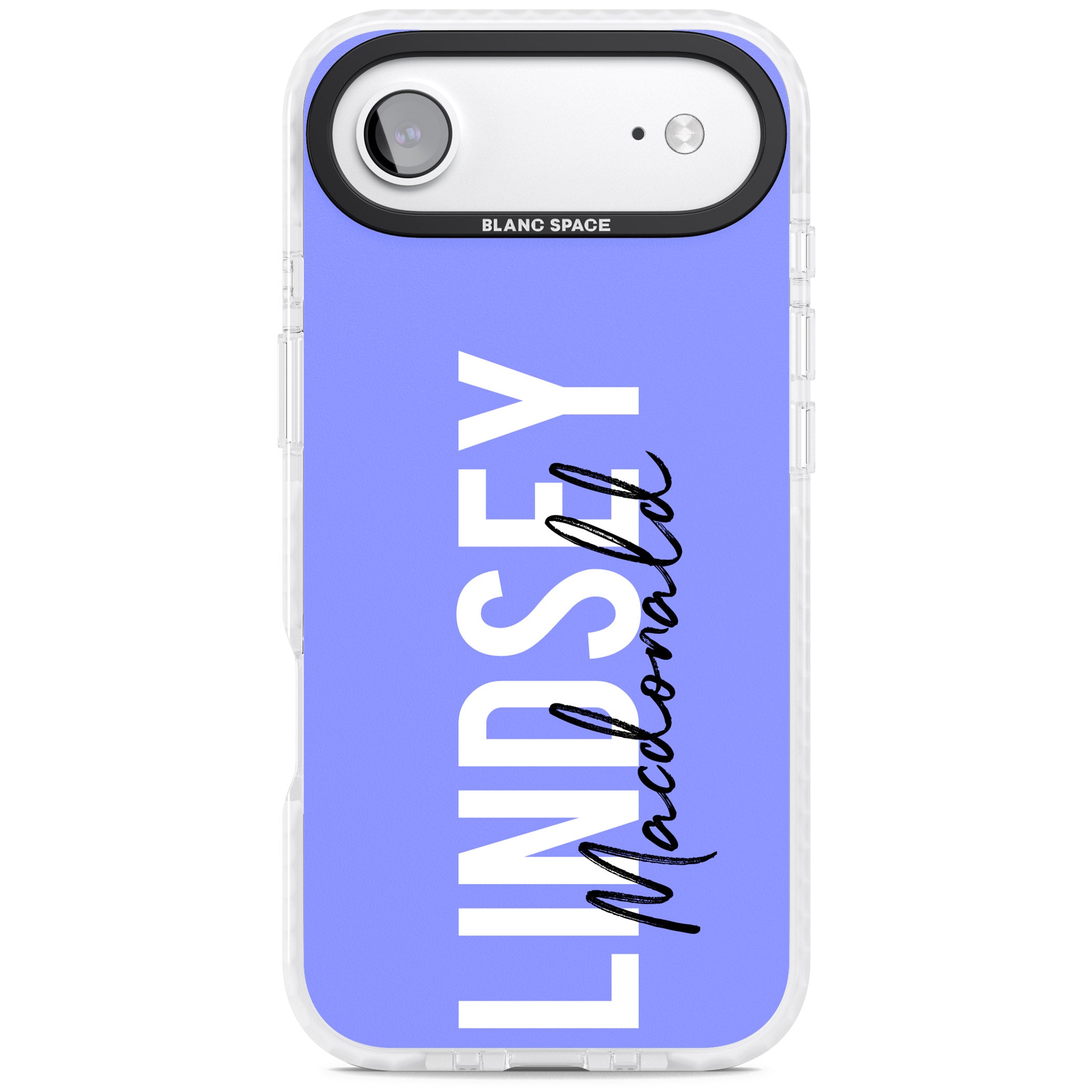 Personalised Bold Name: Purple iPhone 17 Air Impact Pro Clear Phone Case