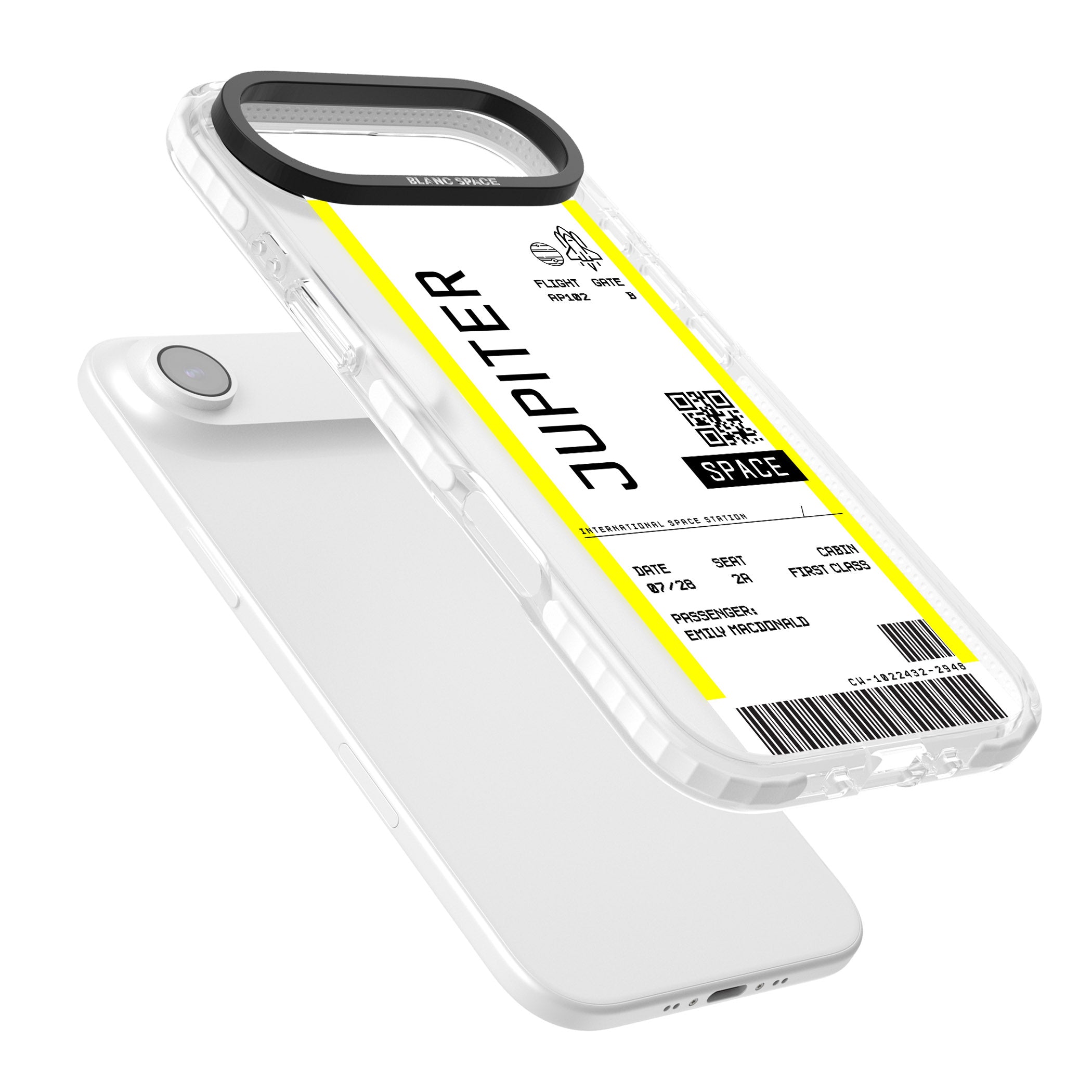 Personalised Jupiter Travel Ticket iPhone 17 Air Impact Pro Clear Phone Case Colours