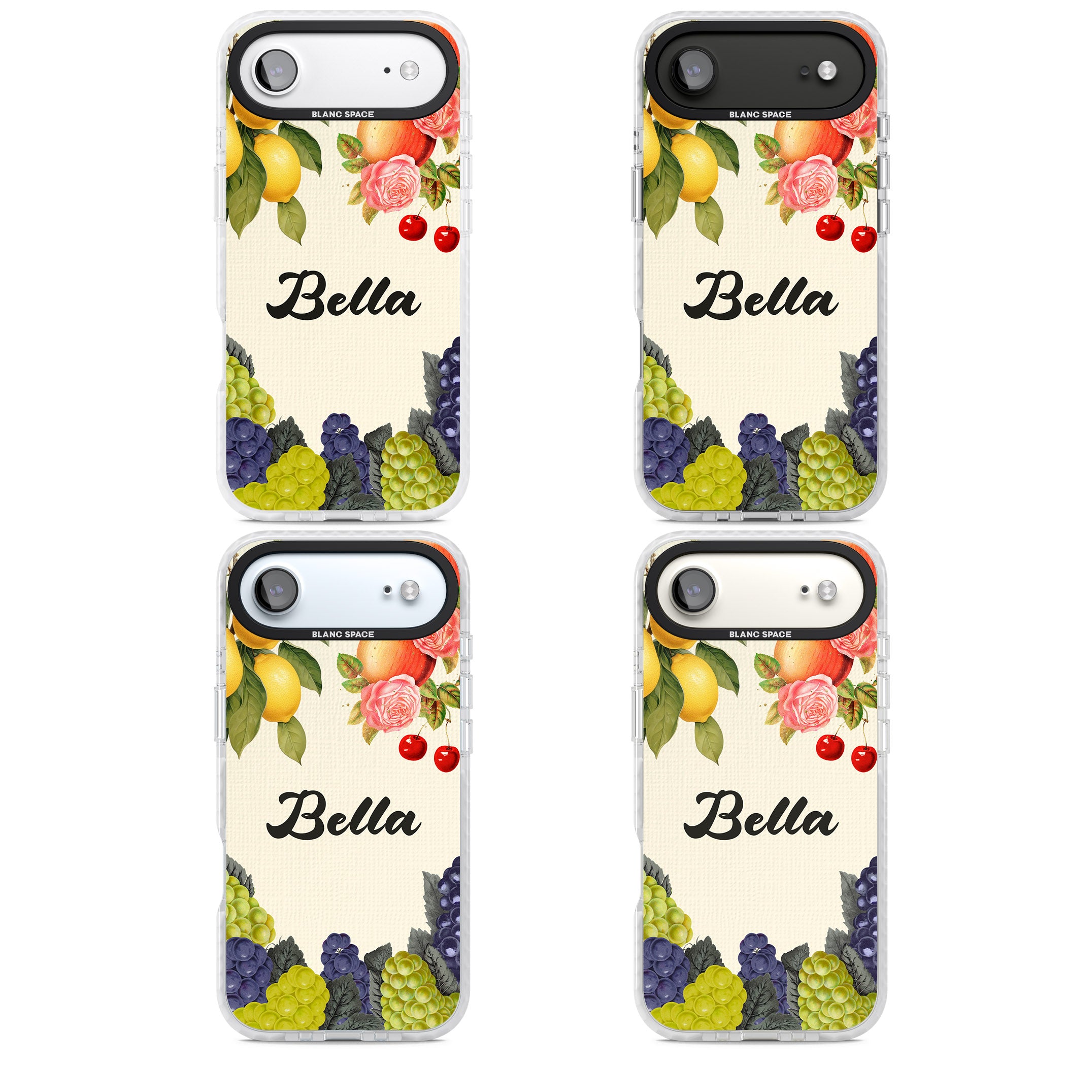 Personalised Vintage Fruits iPhone 17 Air Impact Pro Clear Phone Case APT Impact Protection