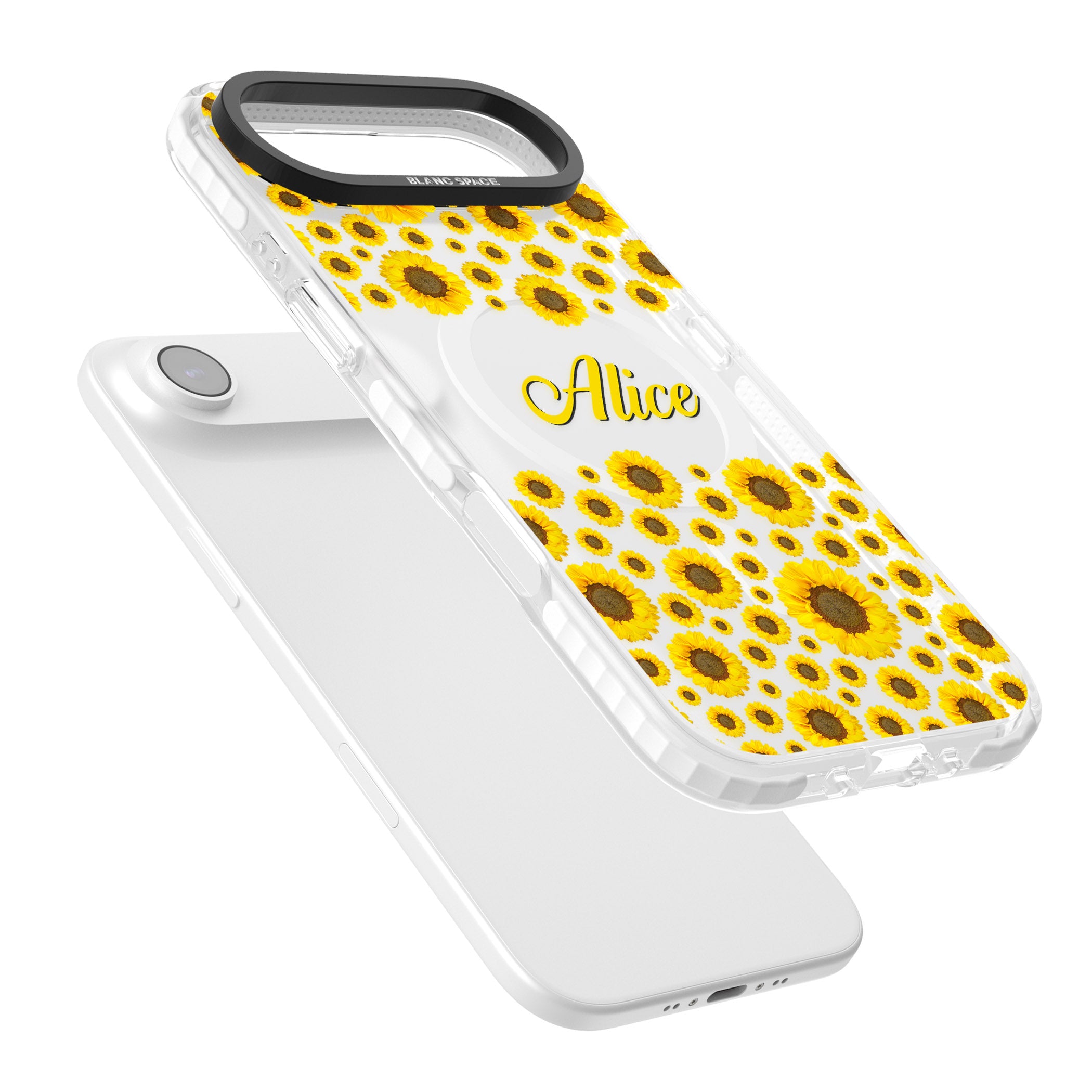 Personalised Sunflowers iPhone 17 Air Impact Pro Clear Phone Case Colours