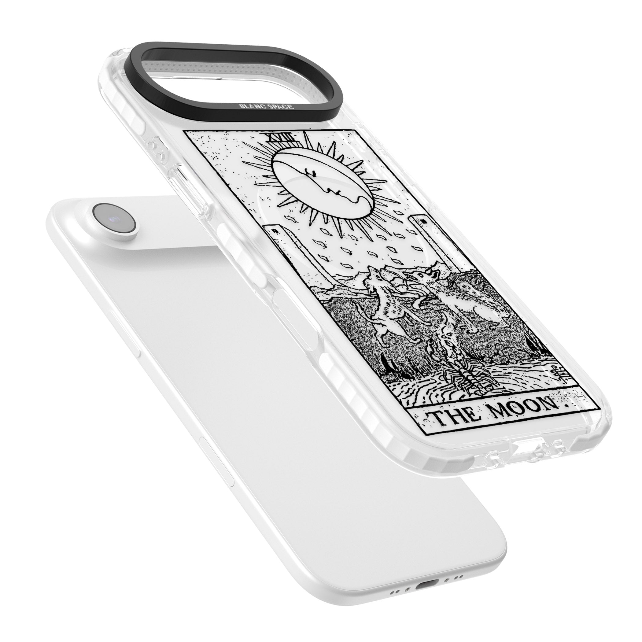 Personalised The Moon Tarot Card (Clear) iPhone 17 Air Impact Pro Clear Phone Case Colours
