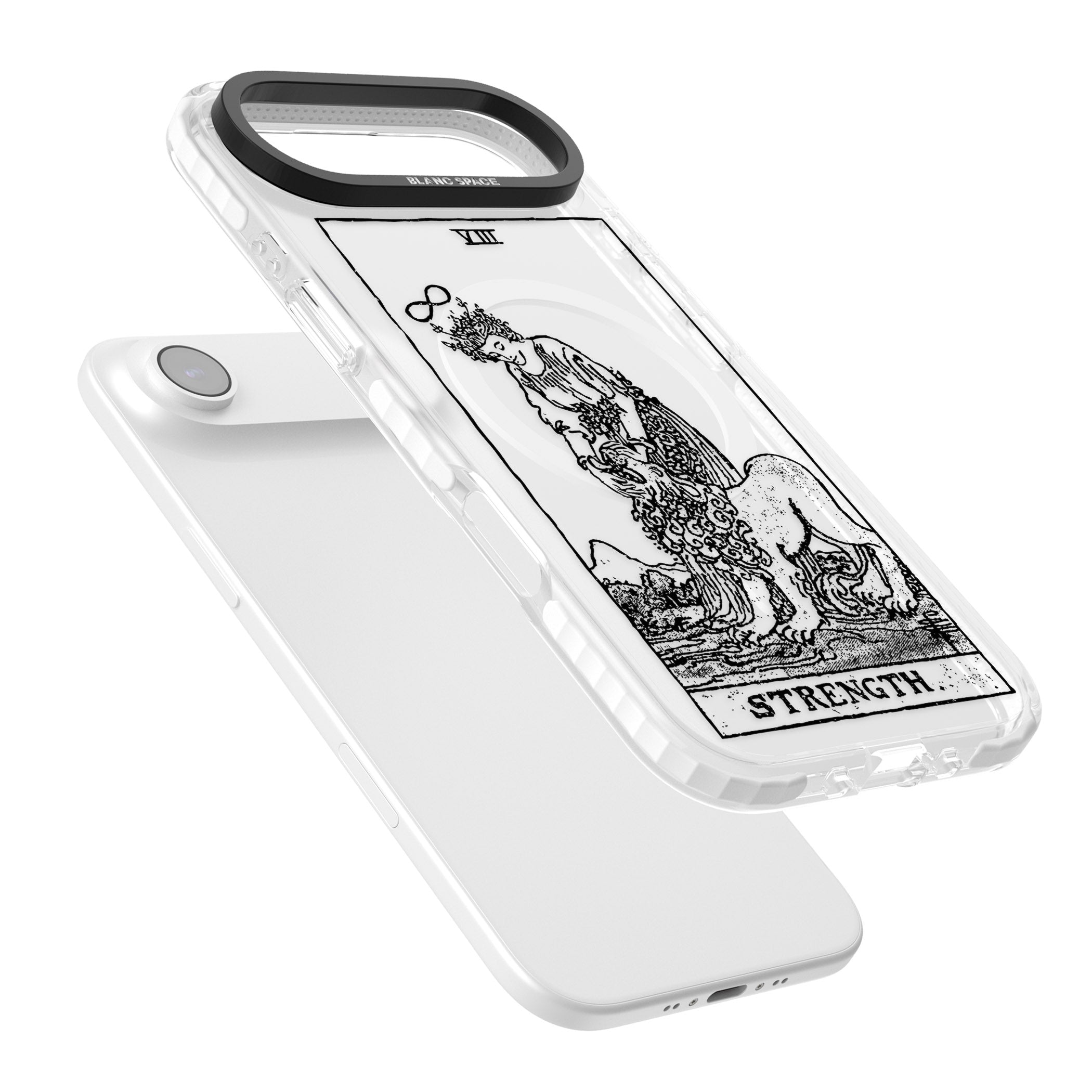 Personalised Strength Tarot Card (Clear) iPhone 17 Air Impact Pro Clear Phone Case Colours