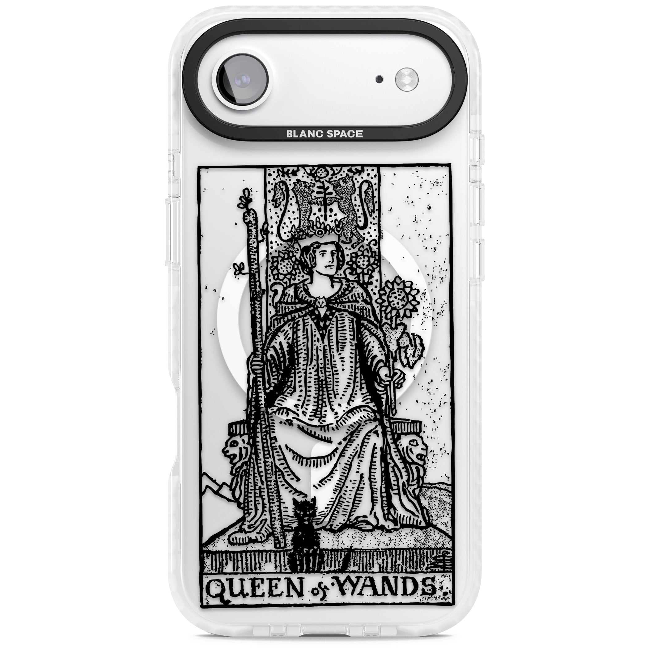 Personalised Queen Of Wands Tarot Card (Clear) iPhone 17 Air Impact Pro Clear Phone Case