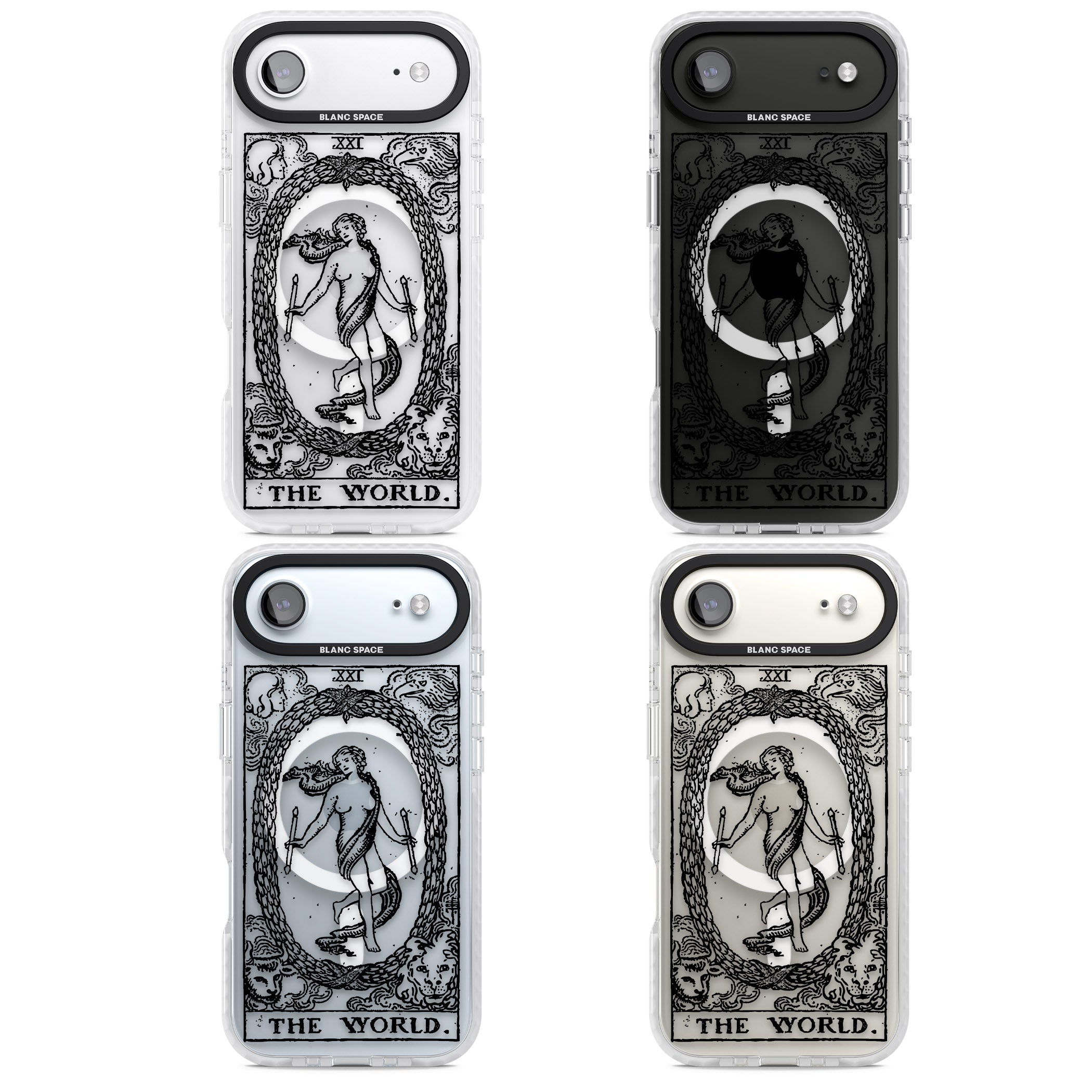 Personalised The World Tarot Card (Clear) iPhone 17 Air Impact Pro Clear Phone Case APT Impact Protection