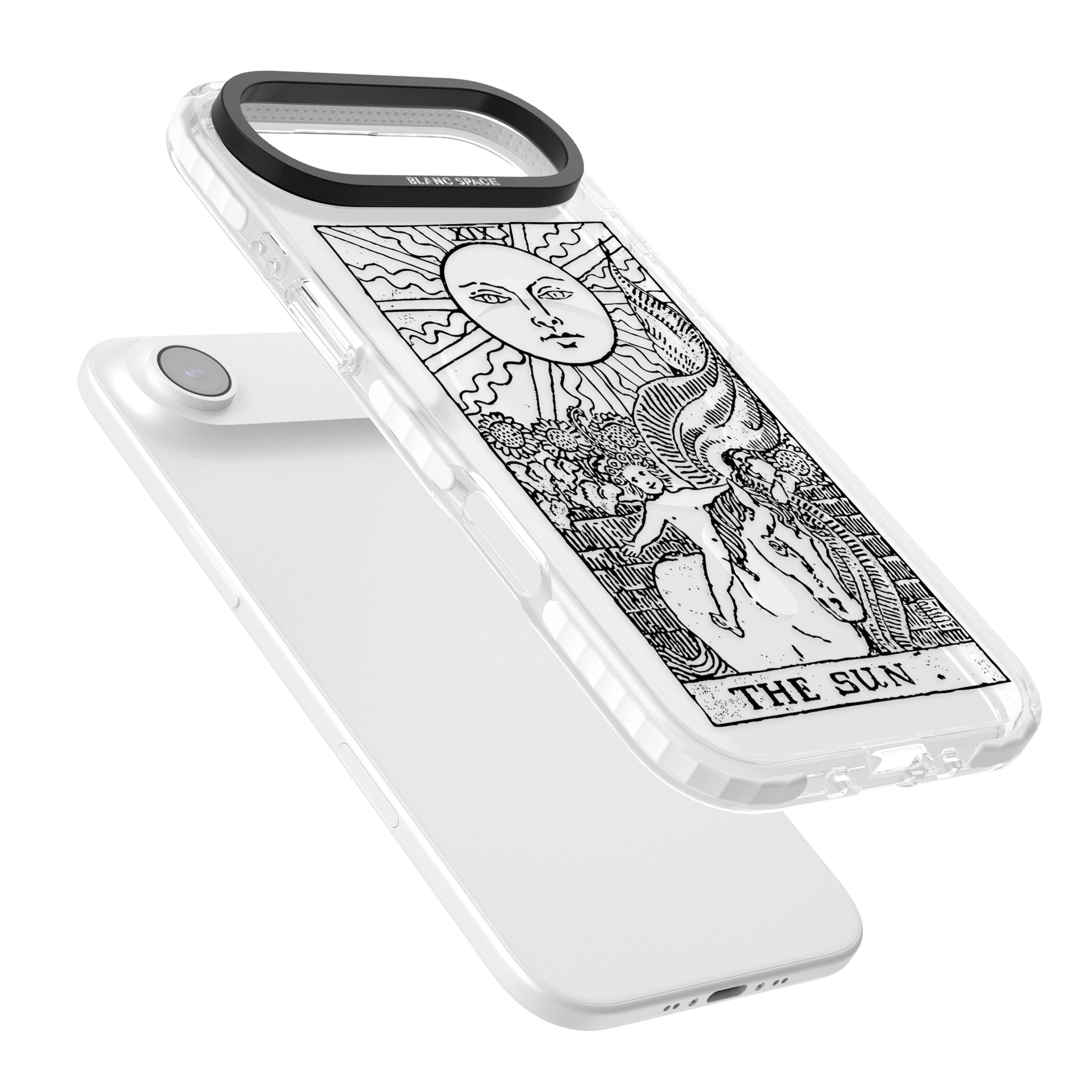 Personalised The Sun Tarot Card (Clear) iPhone 17 Air Impact Pro Clear Phone Case Colours