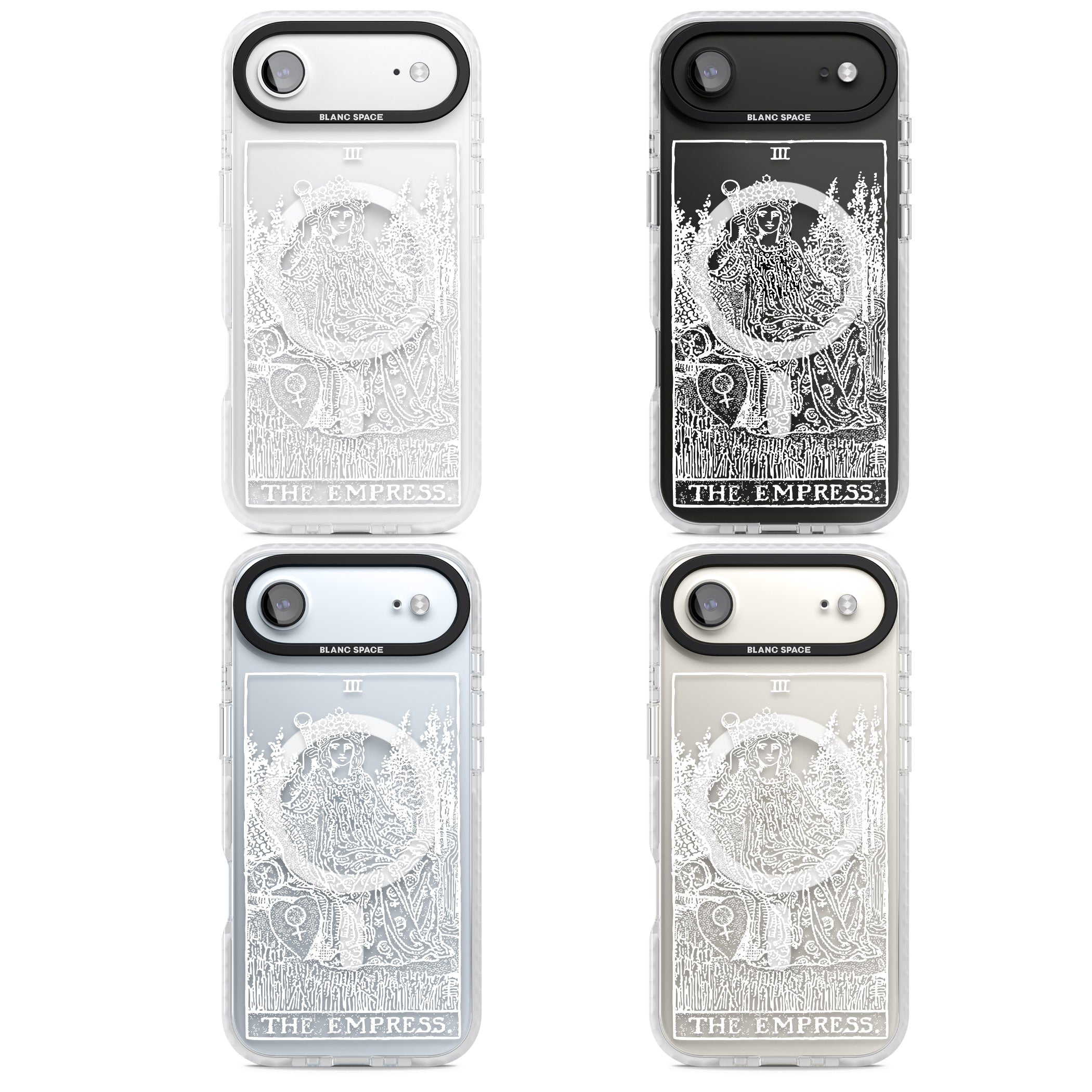 Personalised The Empress Tarot Card (White) iPhone 17 Air Impact Pro Clear Phone Case APT Impact Protection