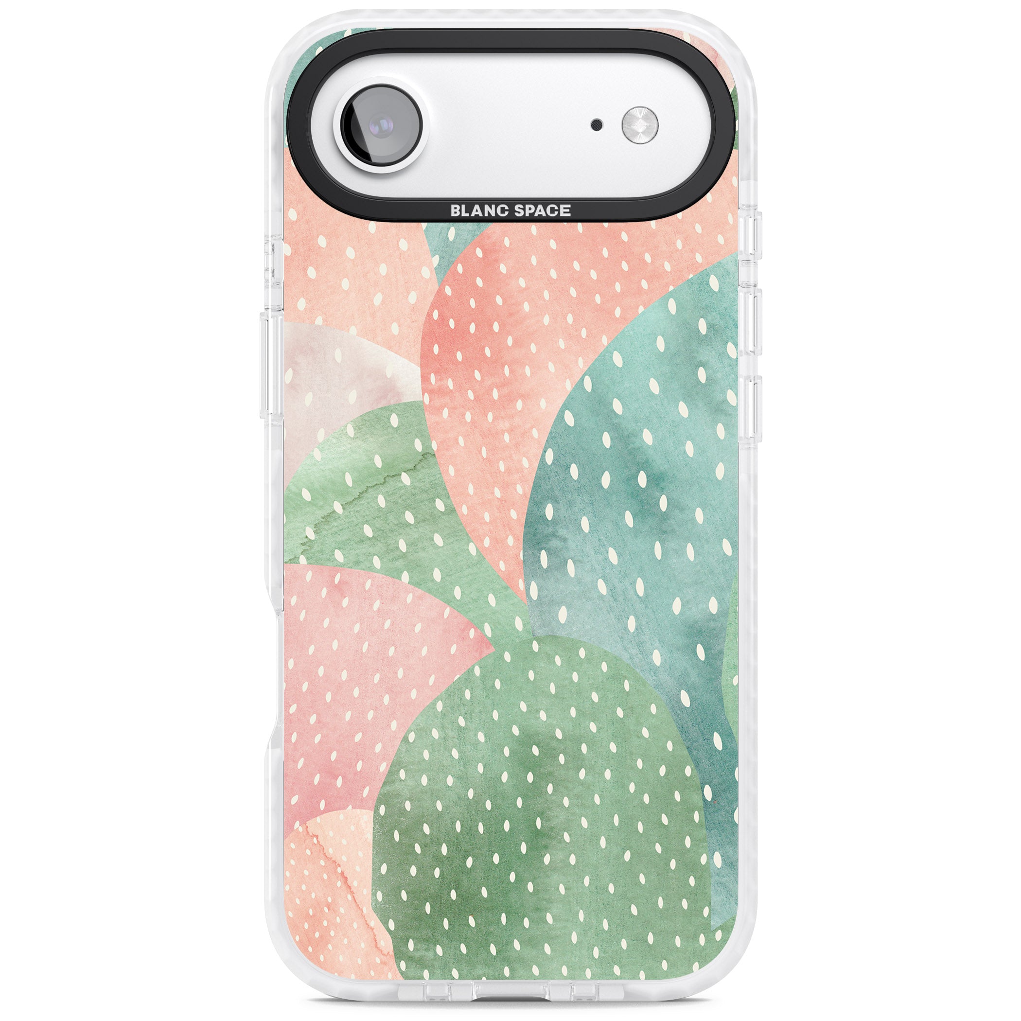Pastel Cacti Pattern iPhone 17 Air Impact Pro Clear Phone Case