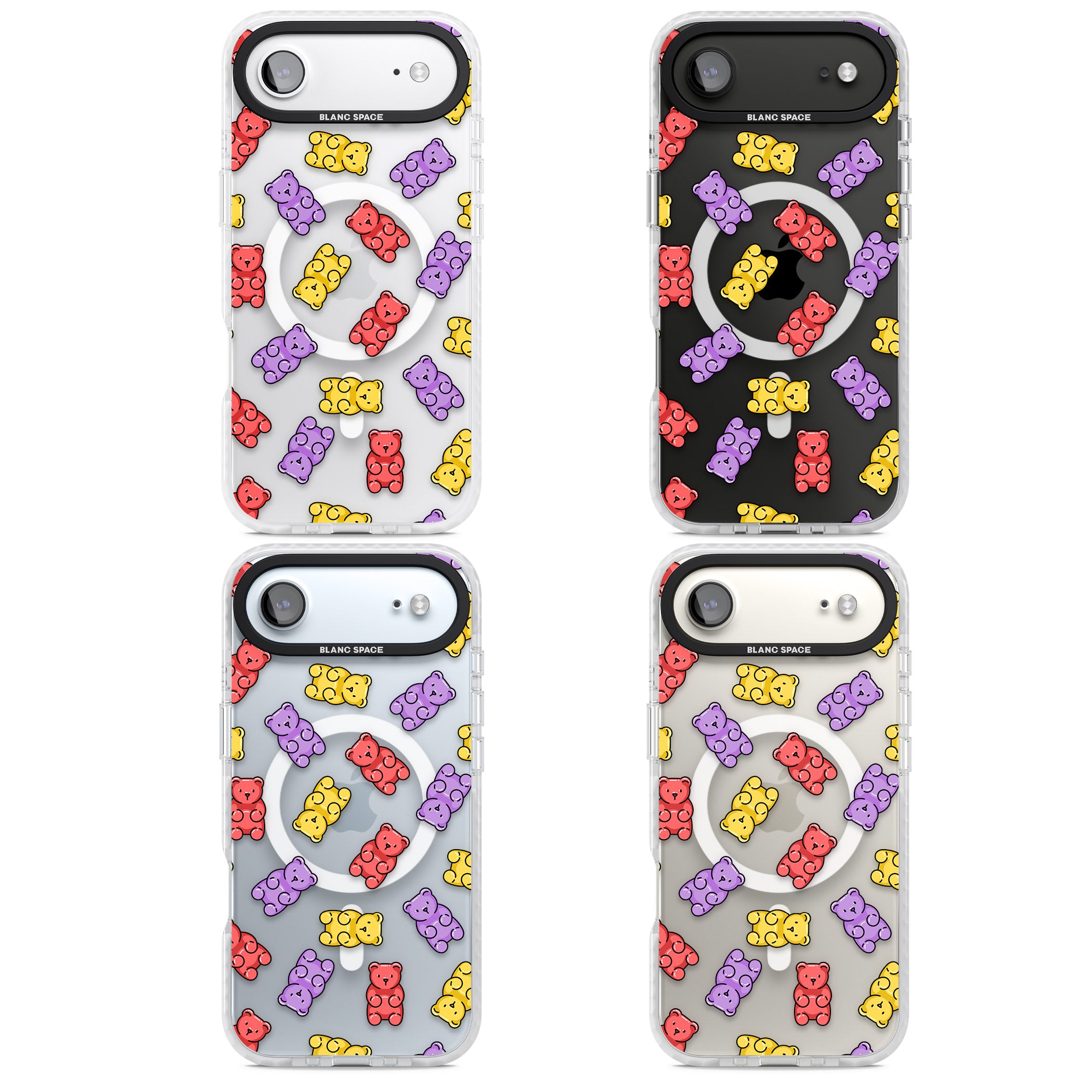 Gummy Bear Pattern iPhone 17 Air Impact Pro Clear Phone Case APT Impact Protection
