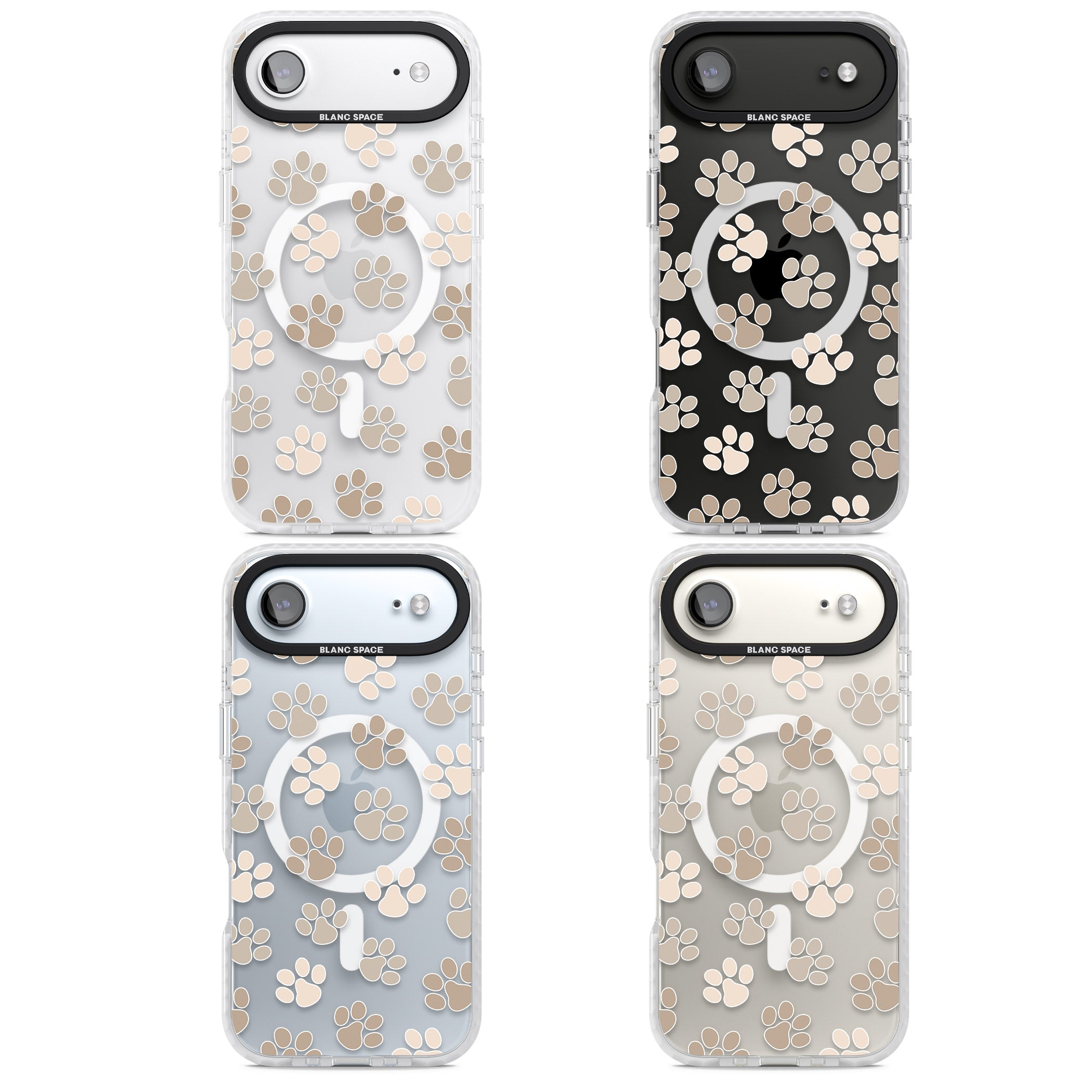 Paw Prints iPhone 17 Air Impact Pro Clear Phone Case APT Impact Protection