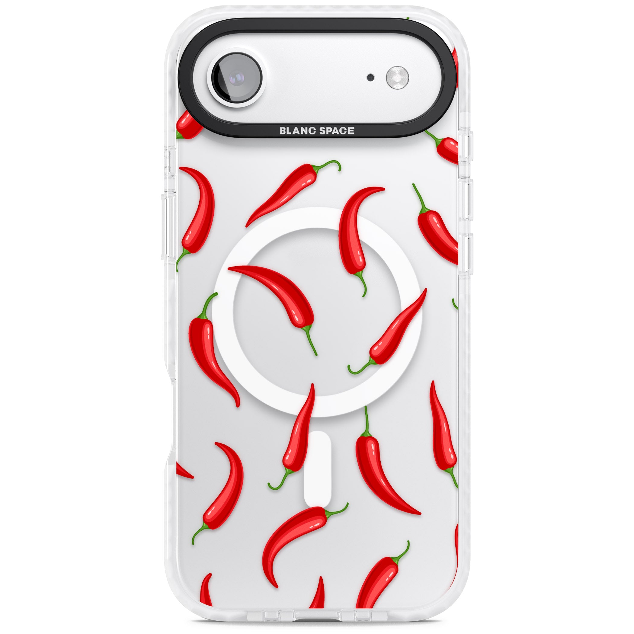 Chilli Pattern iPhone 17 Air Impact Pro Clear Phone Case