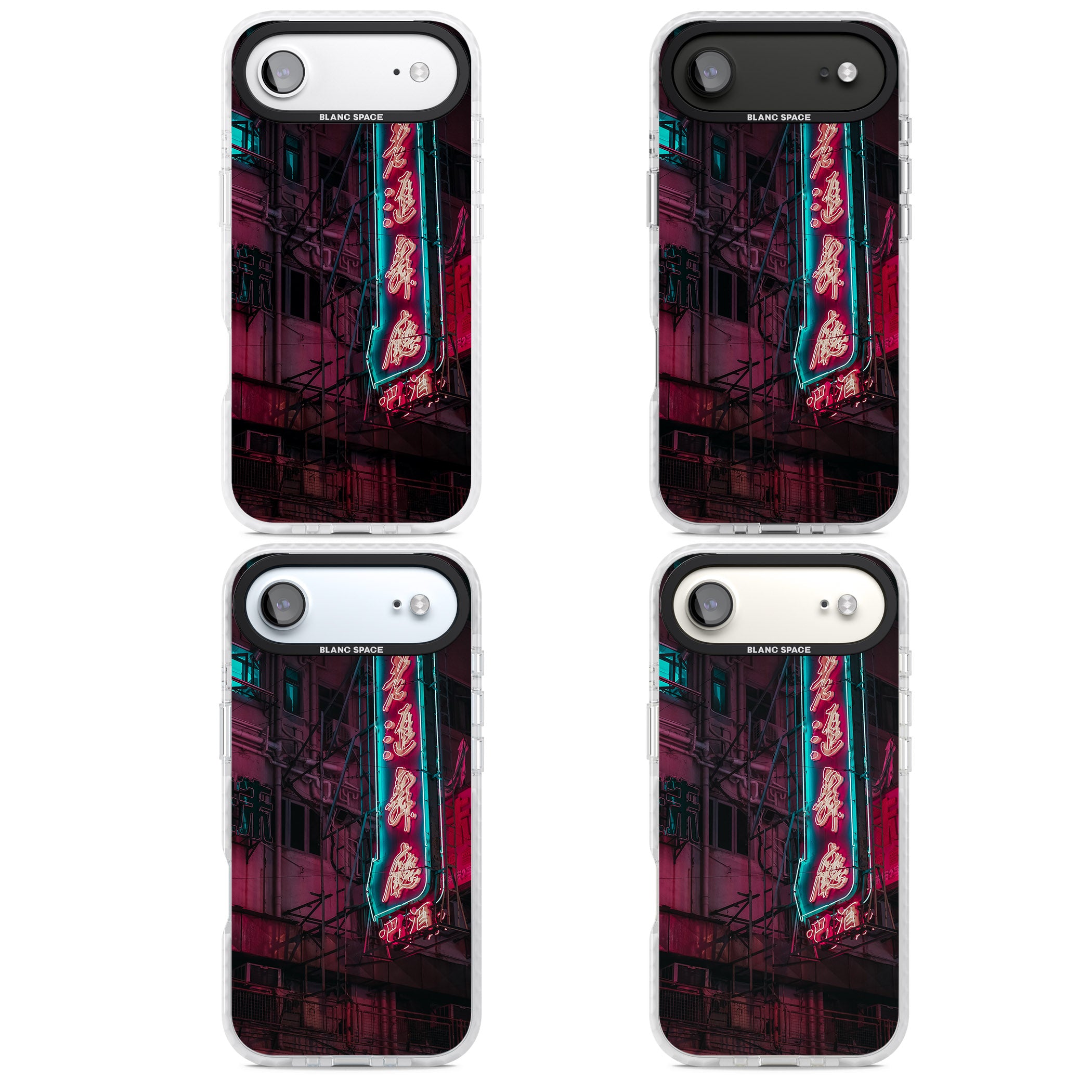 Neon Kanji Cityscape iPhone 17 Air Impact Pro Clear Phone Case APT Impact Protection