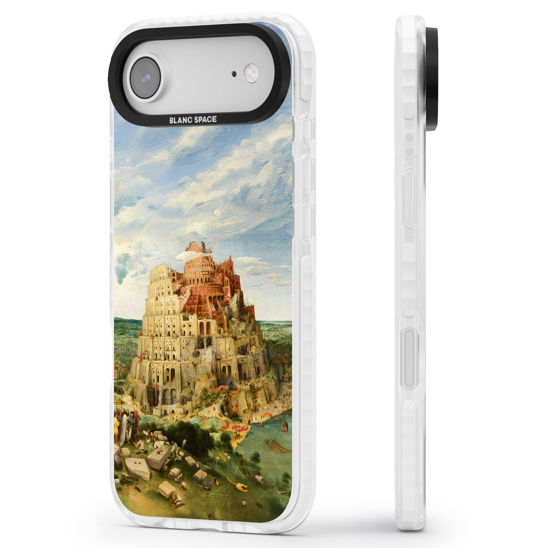 Tower Of Babel iPhone 17 Air Impact Pro Clear Phone Case Side Profile