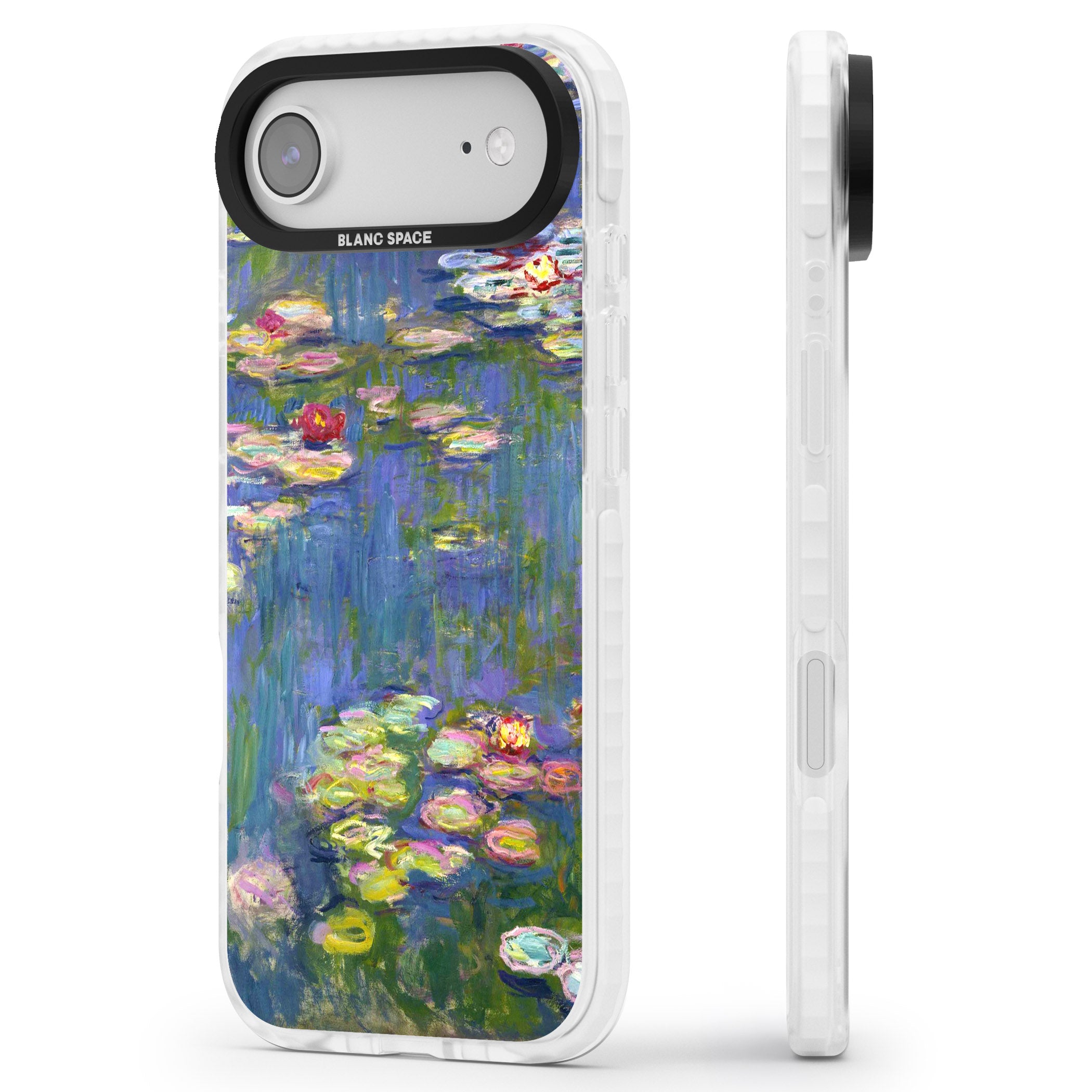 Water Lilies II iPhone 17 Air Impact Pro Clear Phone Case Side Profile