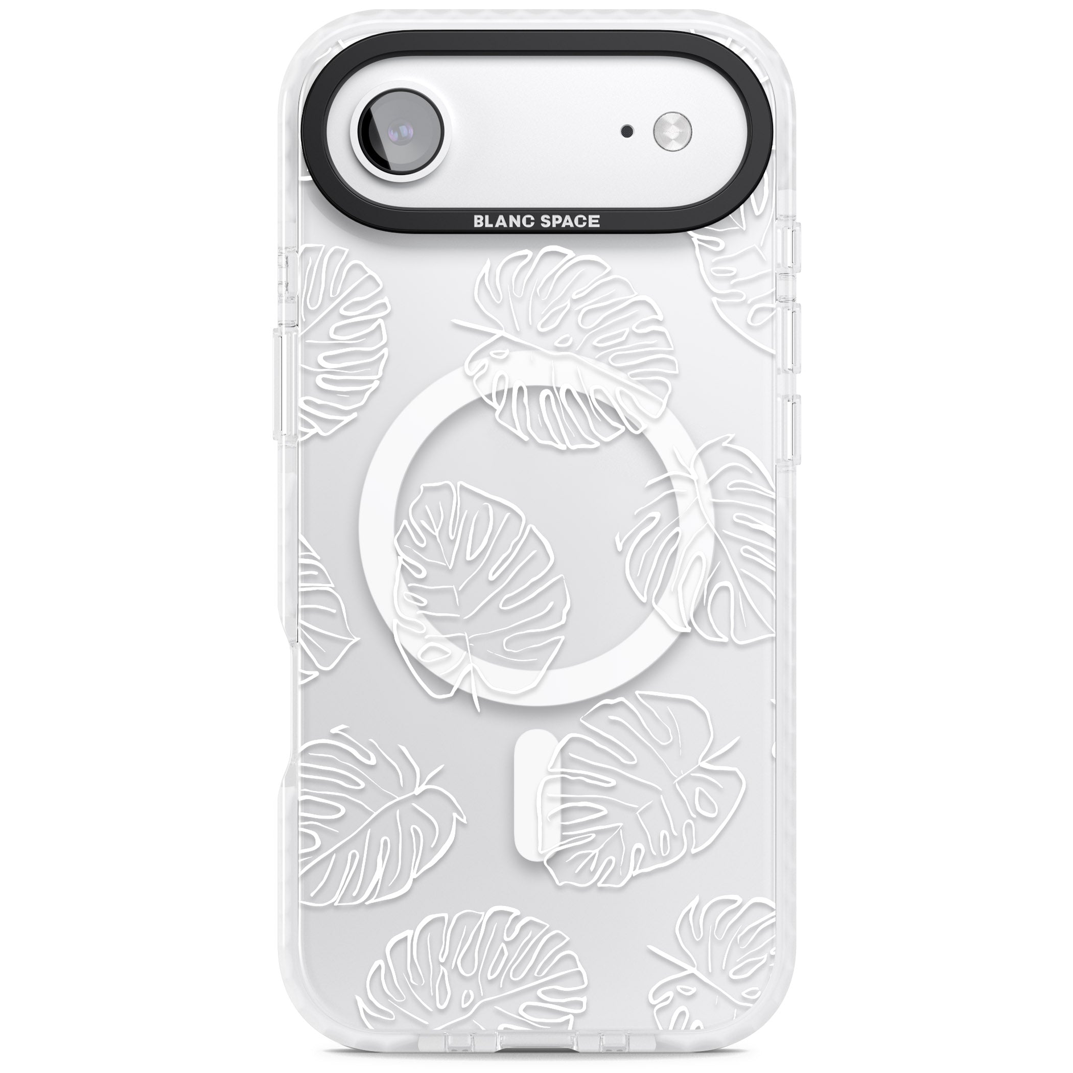 Monstera Outline iPhone 17 Air Impact Pro Clear Phone Case