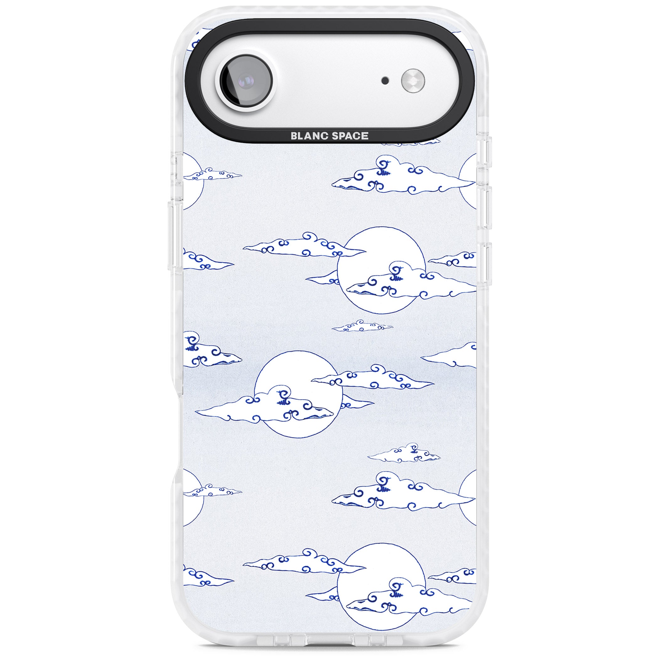 Moon & Clouds iPhone 17 Air Impact Pro Clear Phone Case