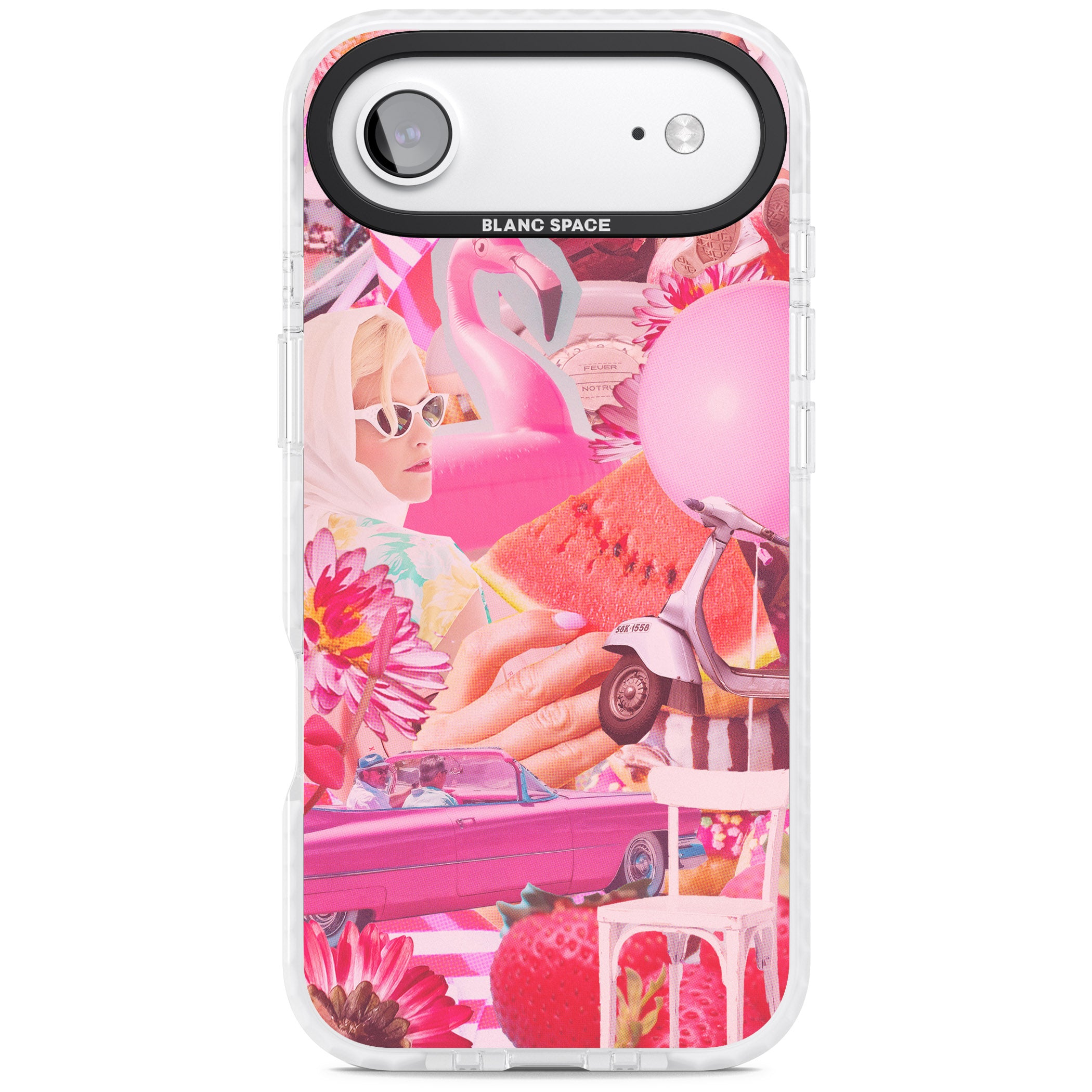 Retro Pink Glamour iPhone 17 Air Impact Pro Clear Phone Case