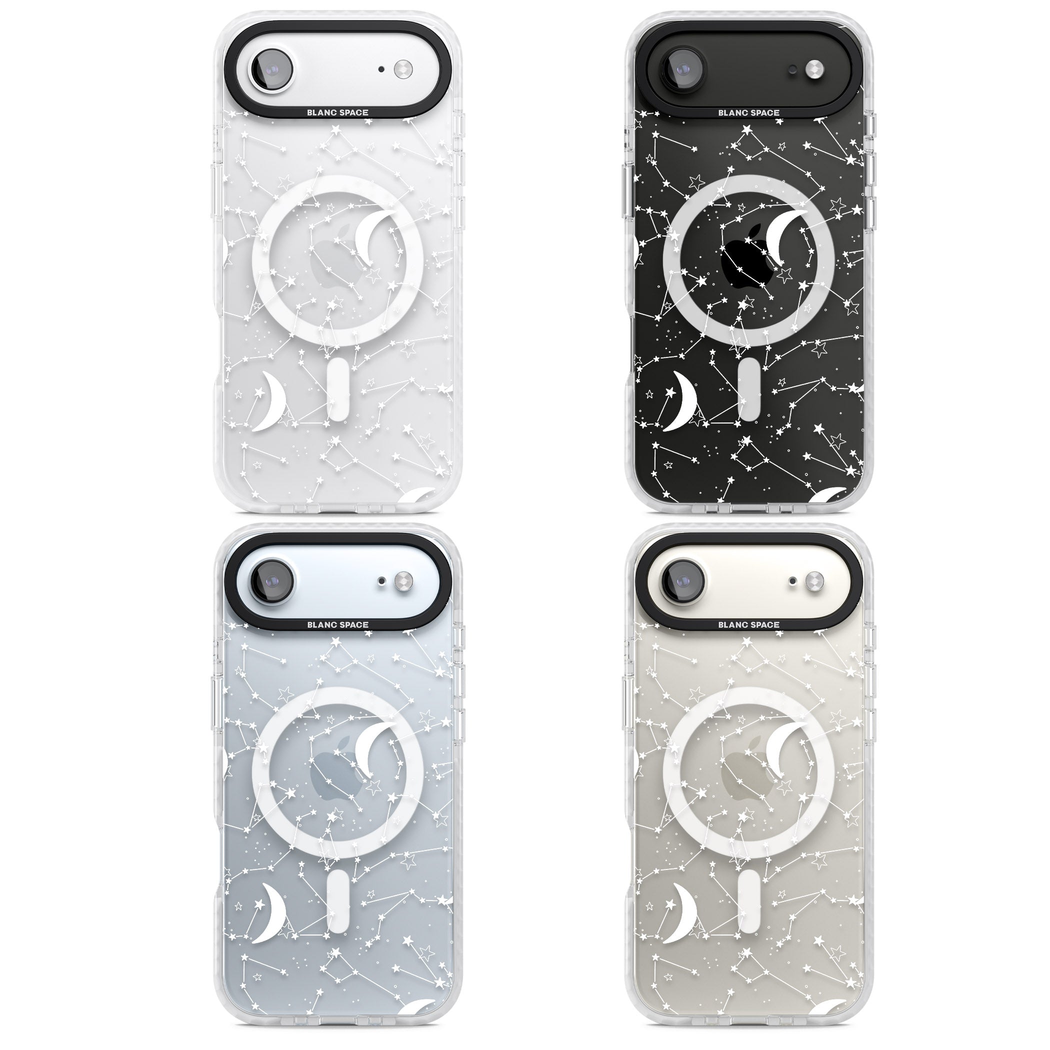 White Constellations iPhone 17 Air Impact Pro Clear Phone Case APT Impact Protection