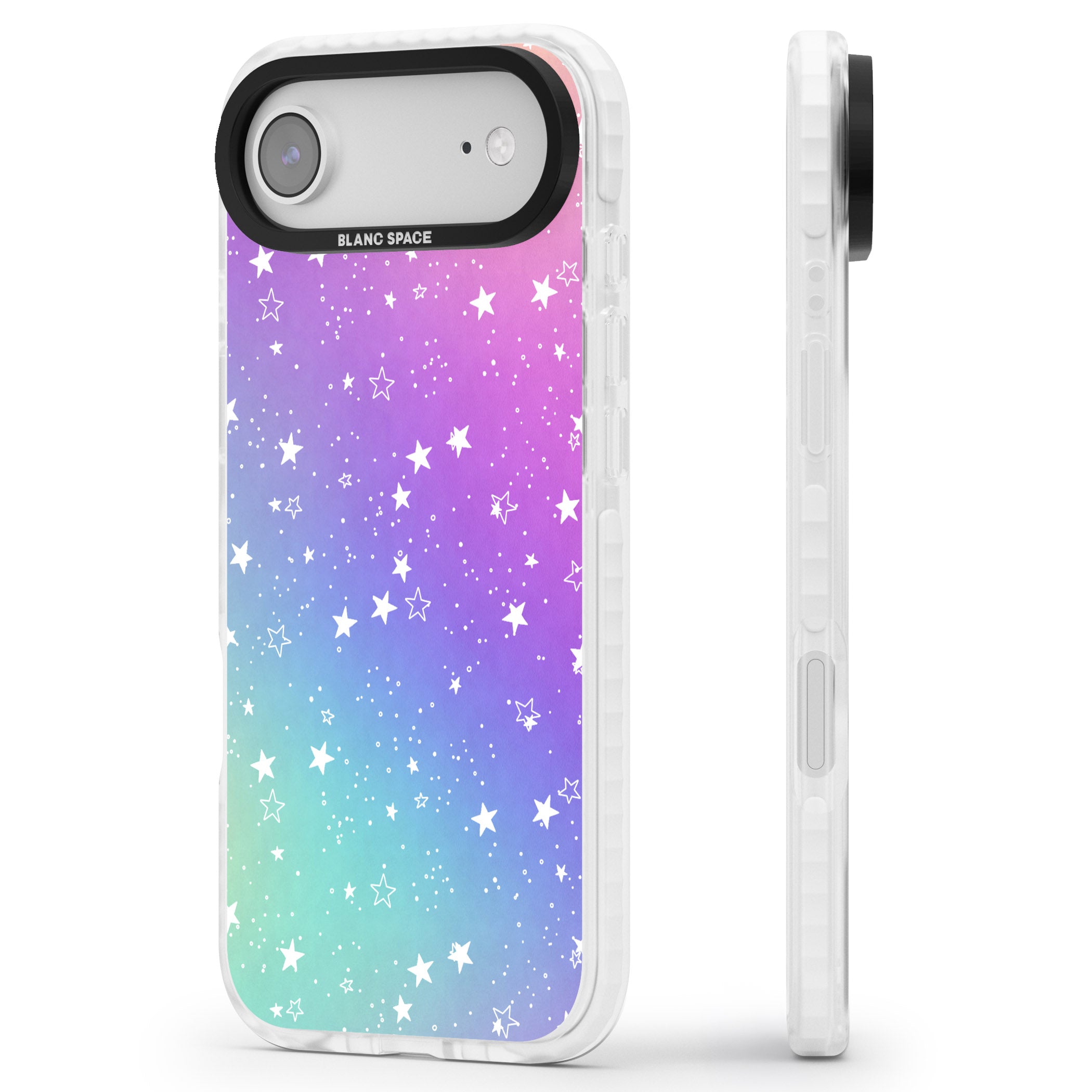 Pastel Starry Sky iPhone 17 Air Impact Pro Clear Phone Case Side Profile