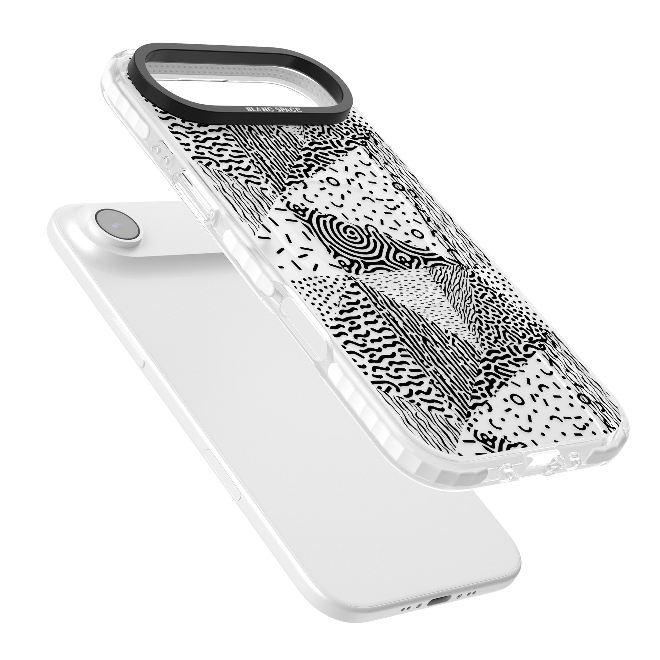 Monochrome Pattern iPhone 17 Air Impact Pro Clear Phone Case Colours