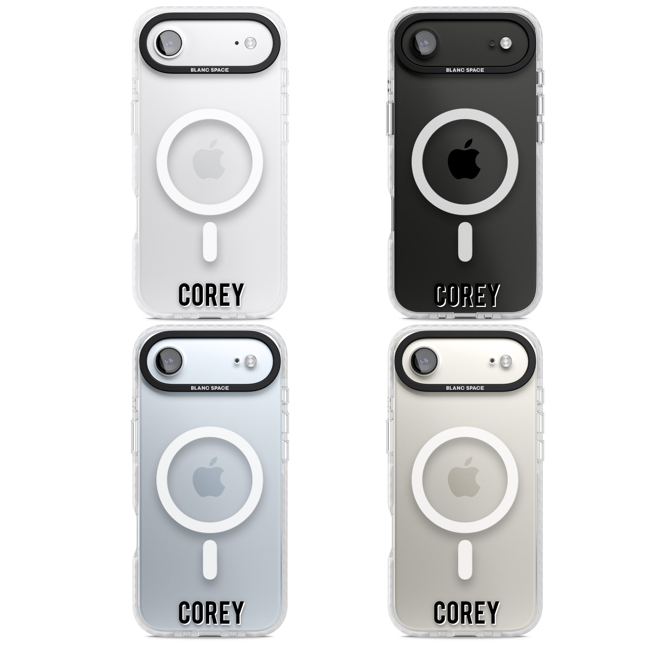 Personalised Bottom Name iPhone 17 Air Impact Pro Clear Phone Case APT Impact Protection