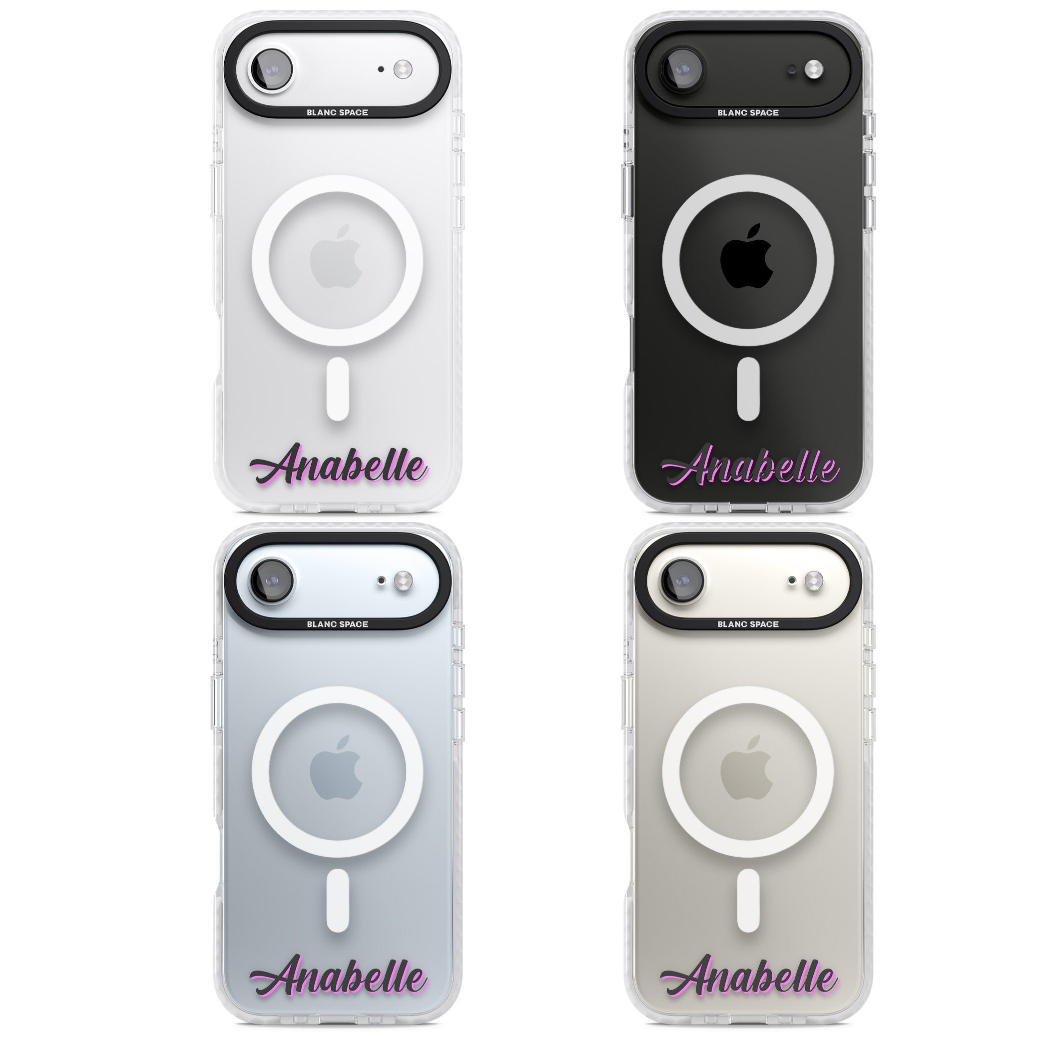 Personalised Cute Bottom Name iPhone 17 Air Impact Pro Clear Phone Case APT Impact Protection