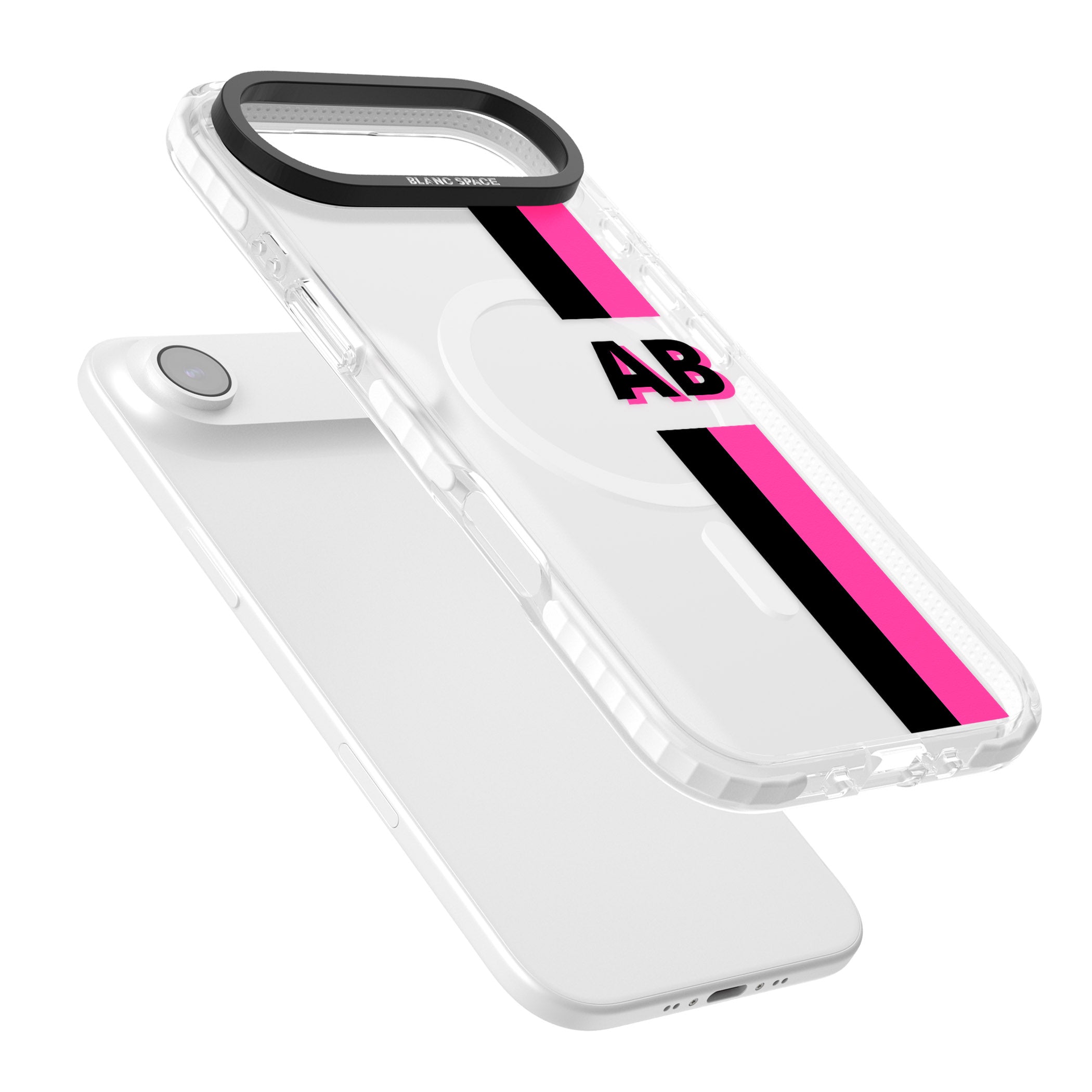 Personalised Bold Name Stripe iPhone 17 Air Impact Pro Clear Phone Case Colours