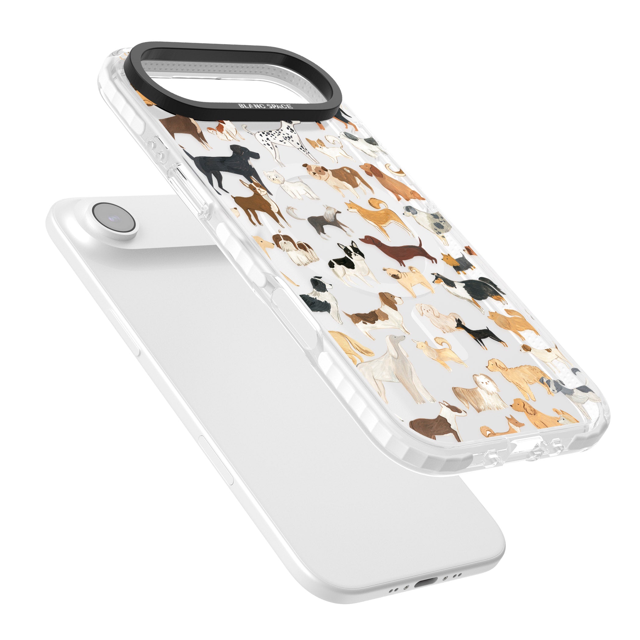 Hand Painted Dogs iPhone 17 Air Impact Pro Clear Phone Case Colours