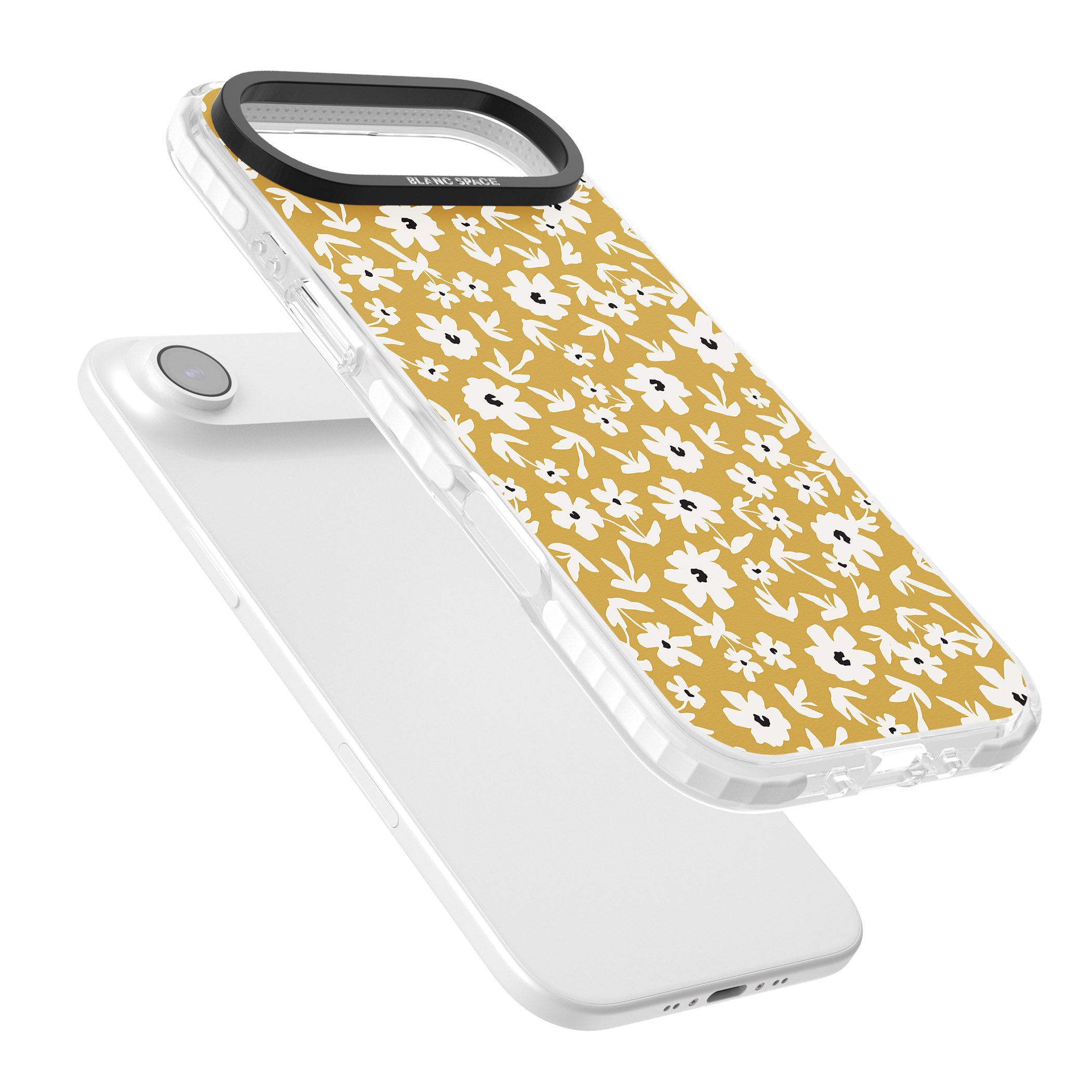 Mustard Floral iPhone 17 Air Impact Pro Clear Phone Case Colours