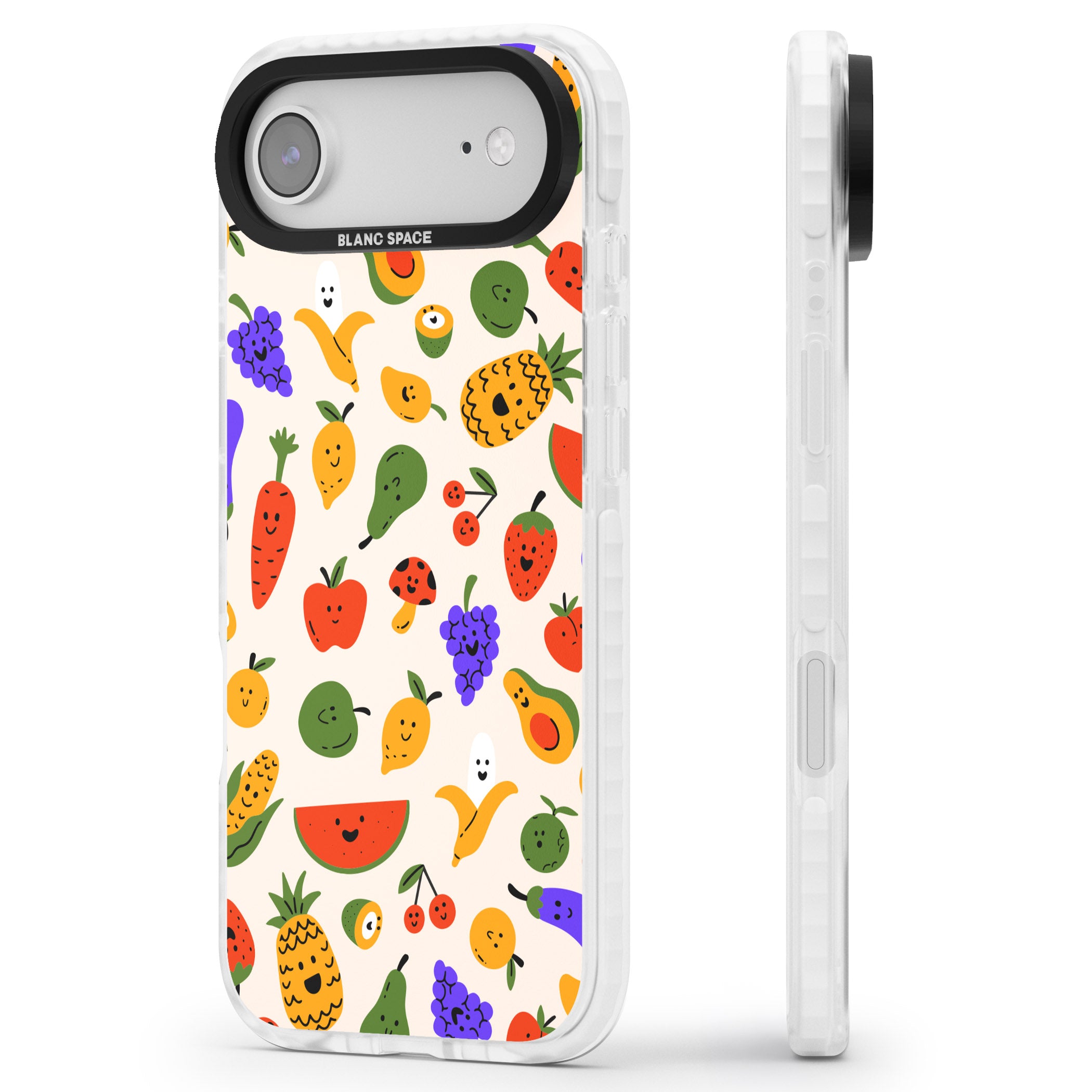 Kawaii Fruit iPhone 17 Air Impact Pro Clear Phone Case Side Profile