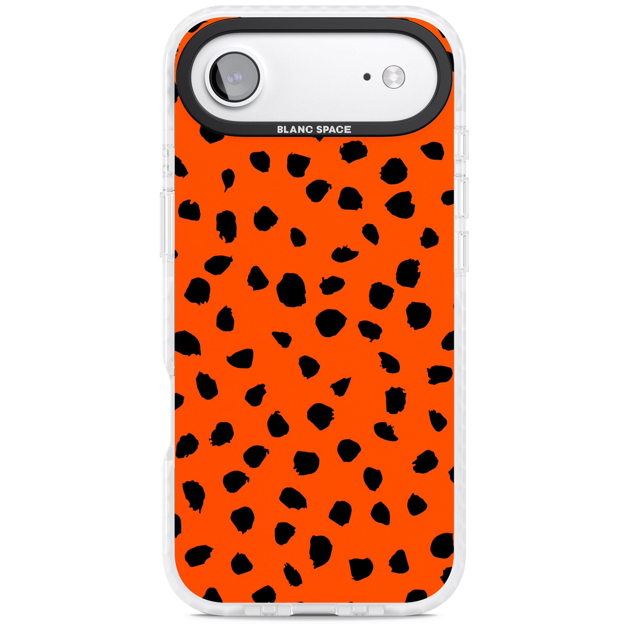 Bold Red Spot Print iPhone 17 Air Impact Pro Clear Phone Case