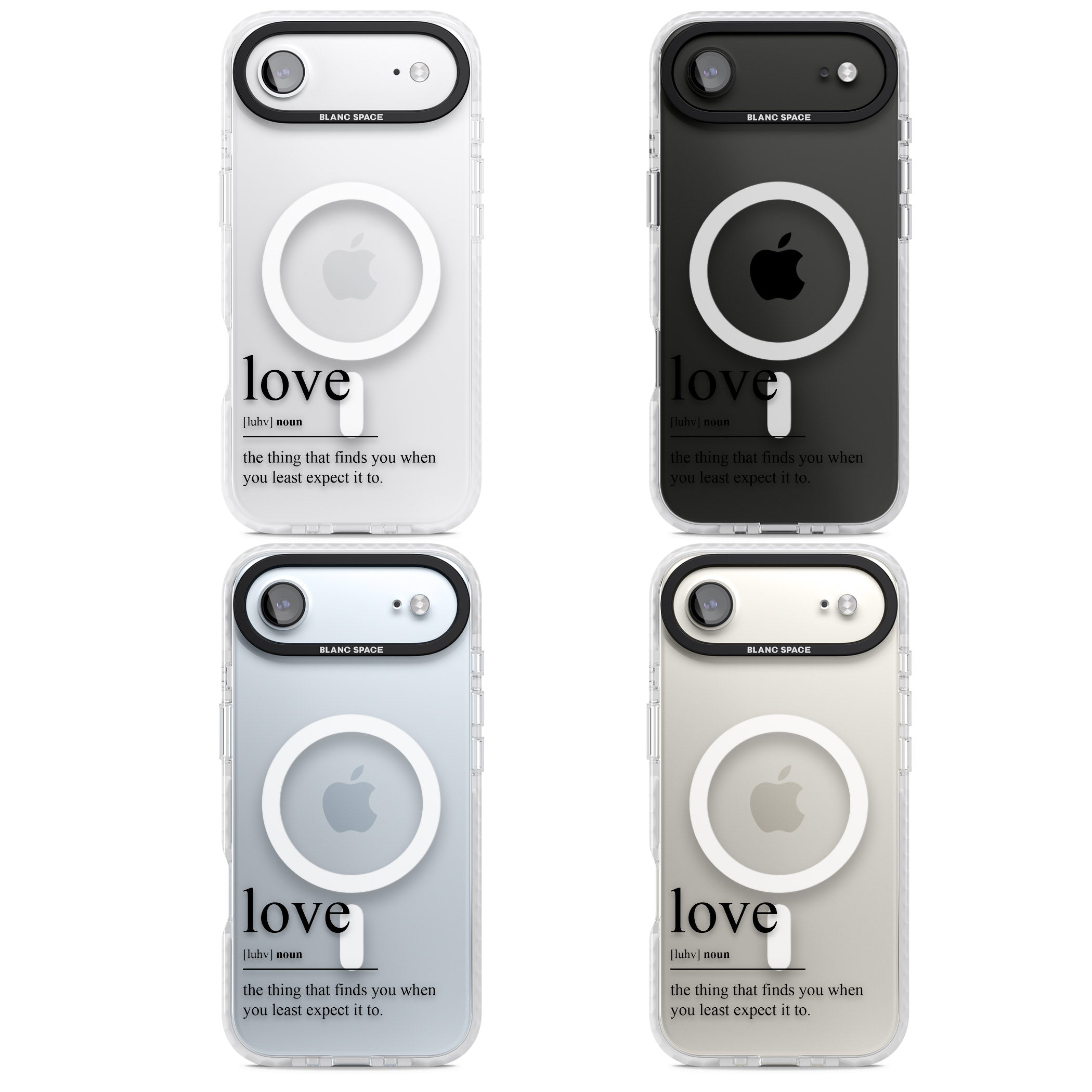 Love iPhone 17 Air Impact Pro Clear Phone Case APT Impact Protection