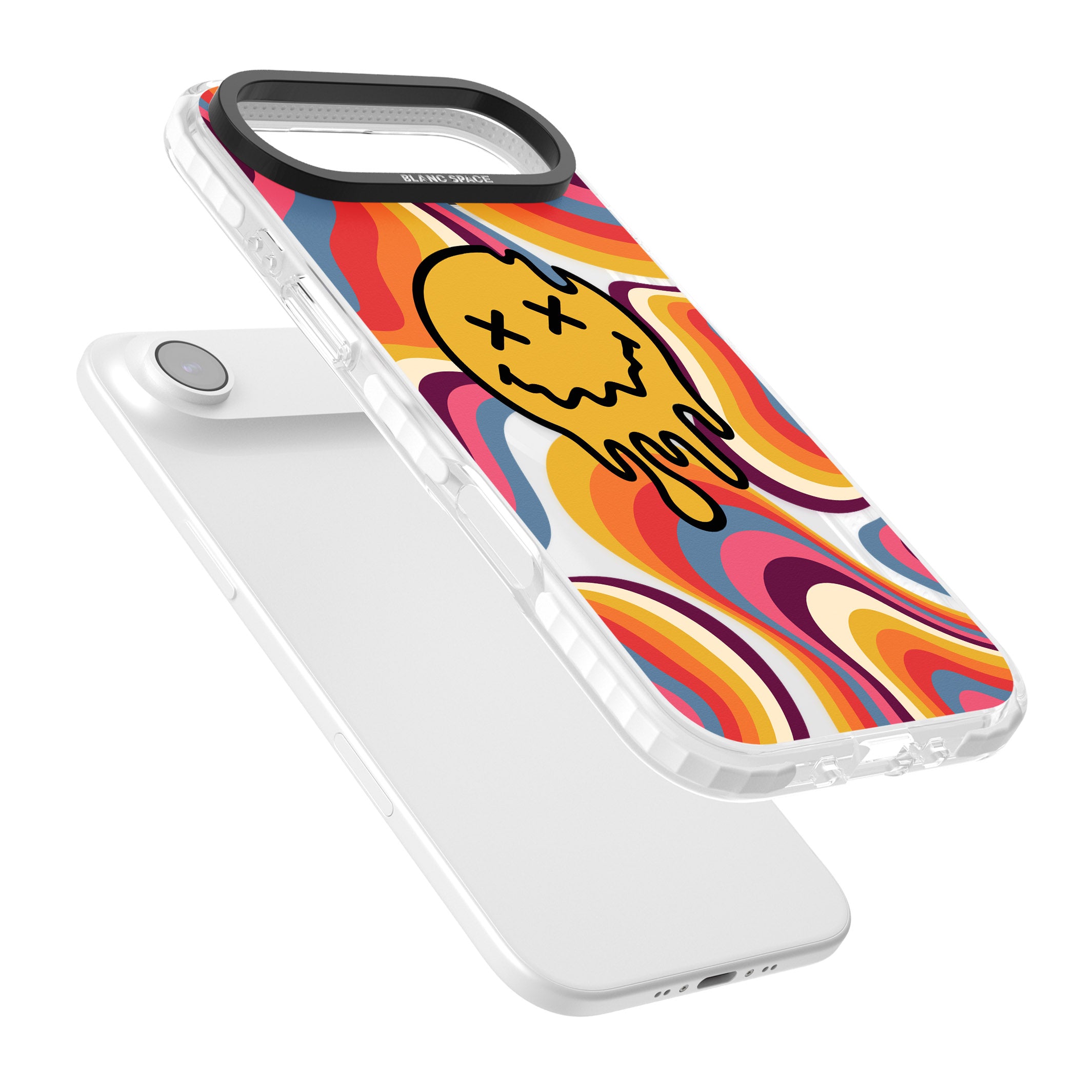 Trippy Face Melt iPhone 17 Air Impact Pro Clear Phone Case Colours