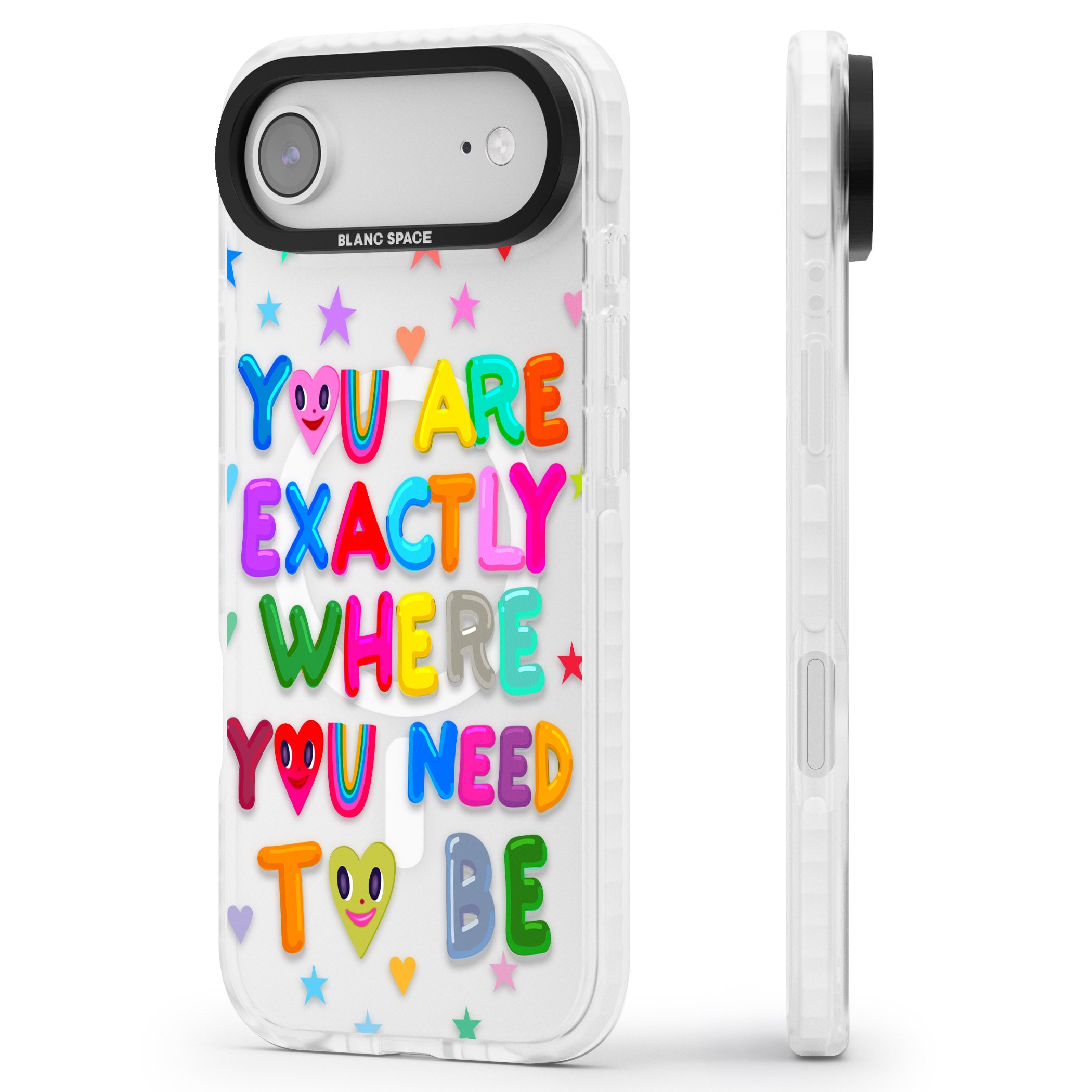 Exactly Where You Need To Be iPhone 17 Air Impact Pro Clear Phone Case Side Profile