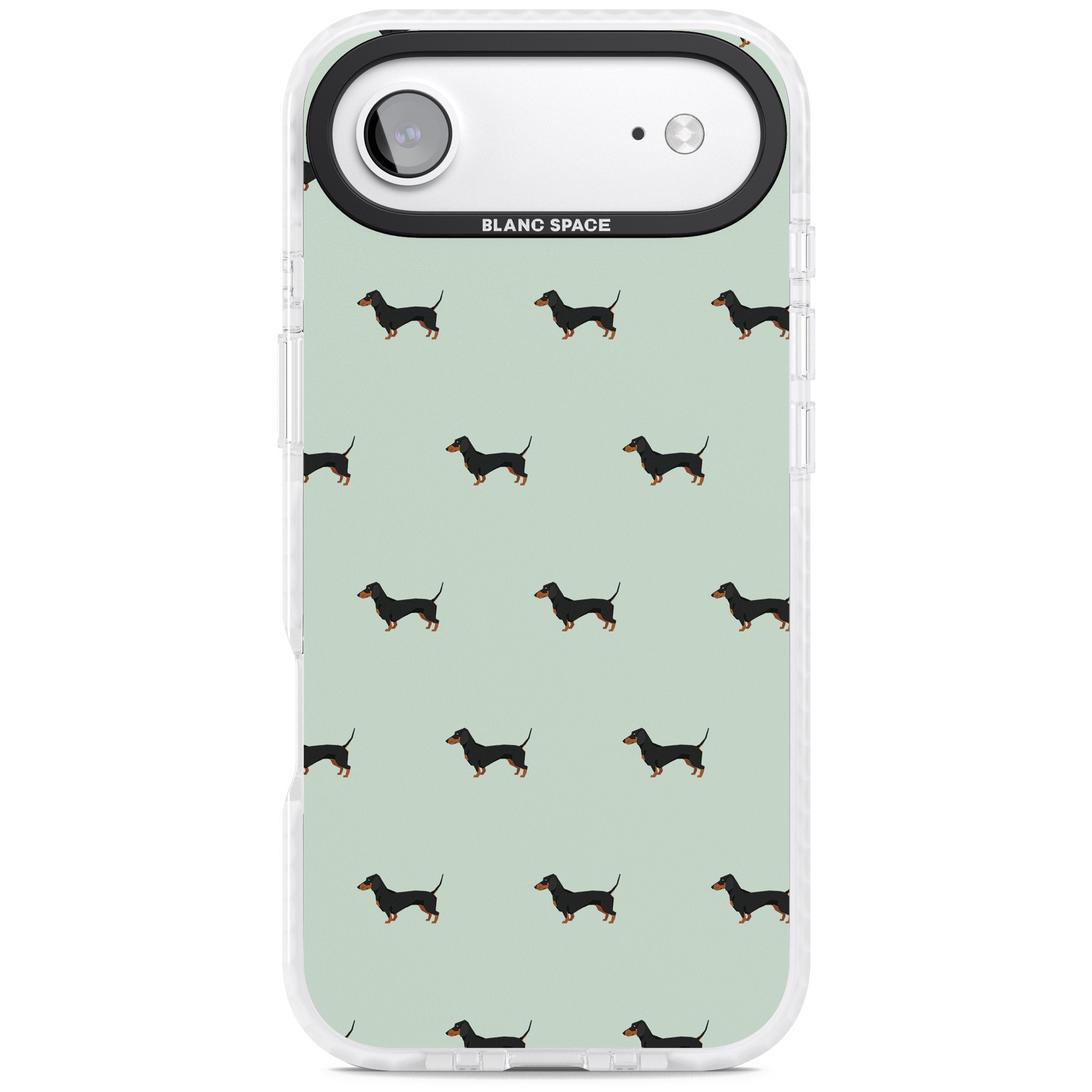 Dachshund Dog Pattern iPhone 17 Air Impact Pro Clear Phone Case