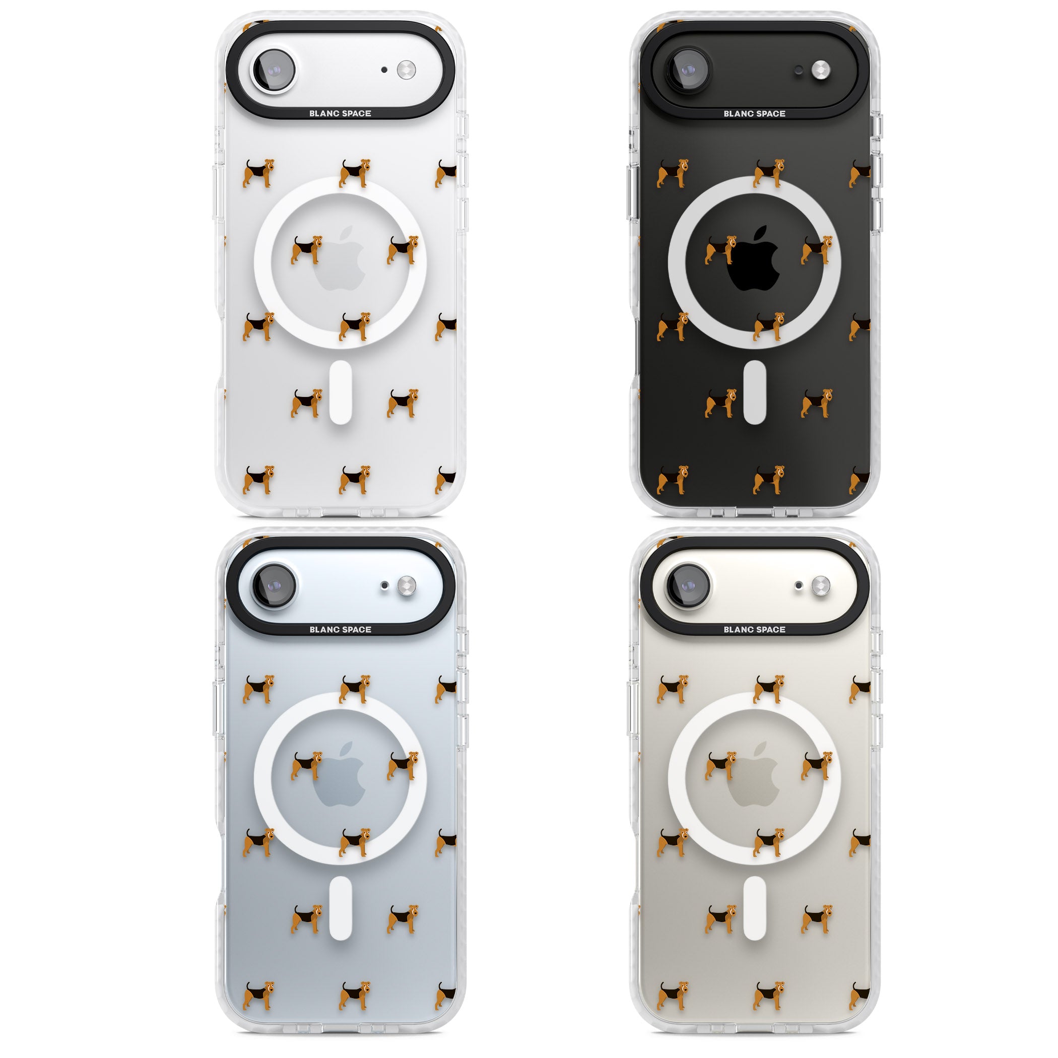 Airedale Terrier Dog Pattern iPhone 17 Air Impact Pro Clear Phone Case APT Impact Protection