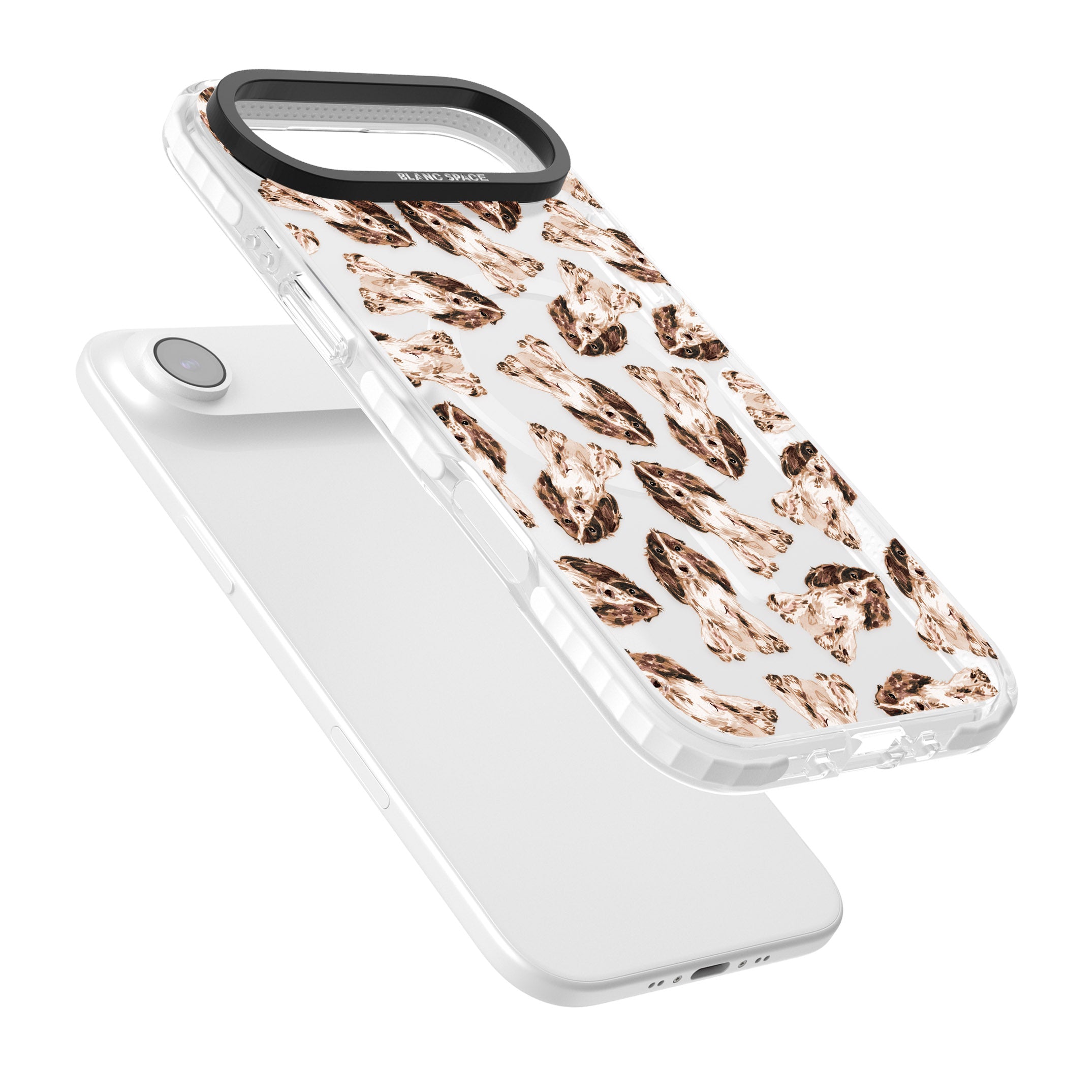 Cocker Spaniel (Brown) Watercolour Dog Pattern iPhone 17 Air Impact Pro Clear Phone Case Colours