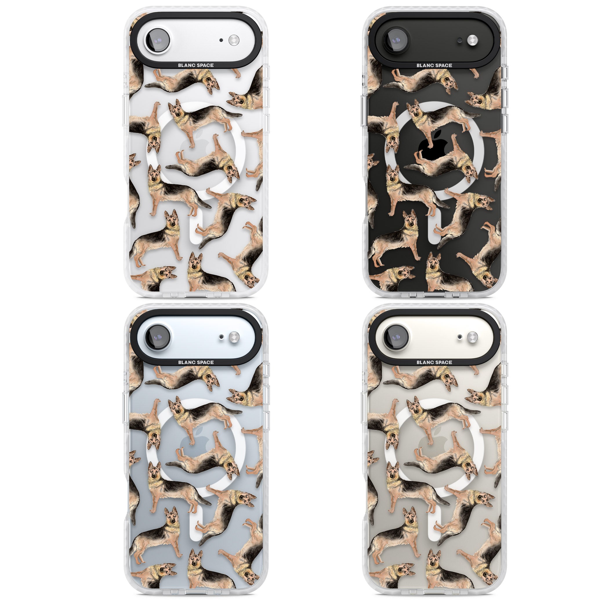 German Shepherd Pattern Classic iPhone 17 Air Impact Pro Clear Phone Case APT Impact Protection