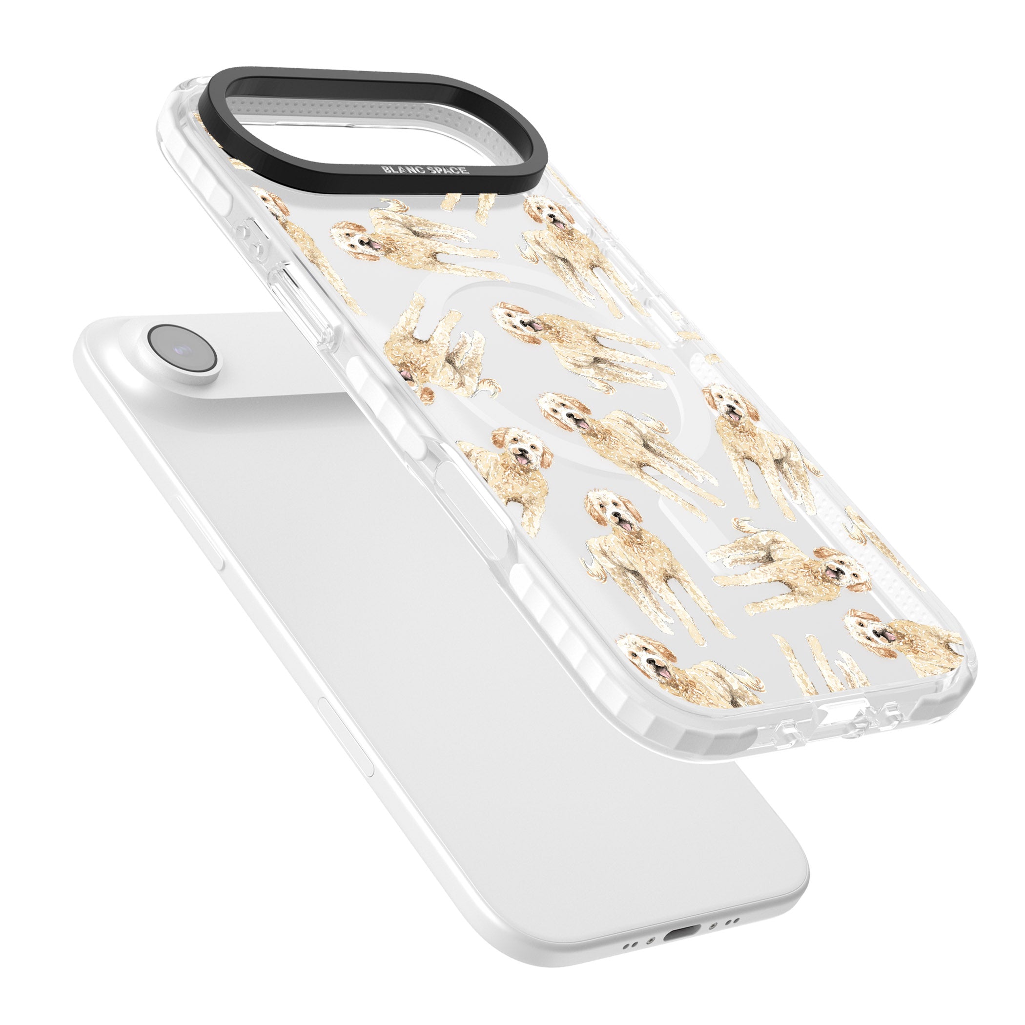 Goldendoodle Watercolour Dog Pattern iPhone 17 Air Impact Pro Clear Phone Case Colours