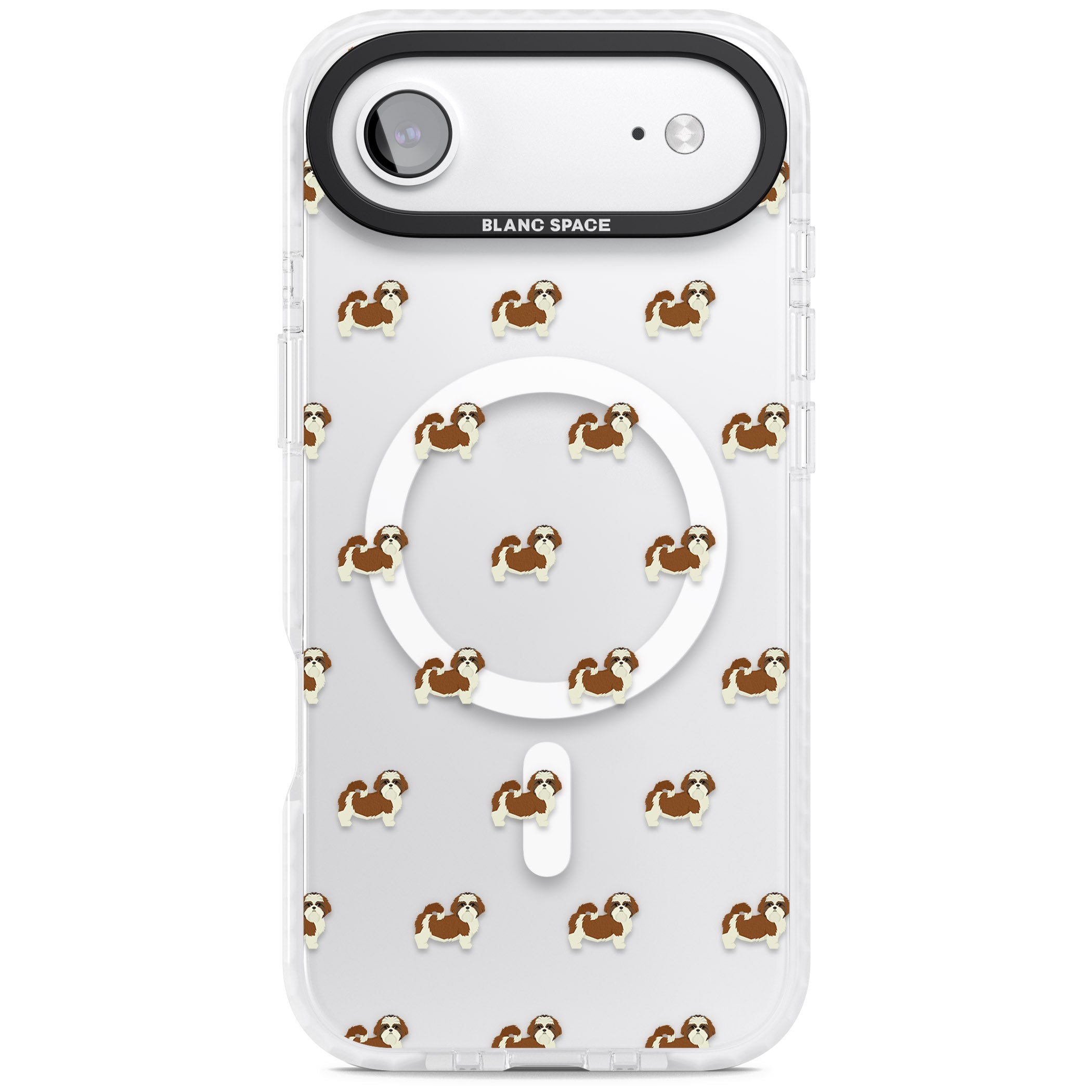Shih Tzu Pattern Clear iPhone 17 Air Impact Pro Clear Phone Case