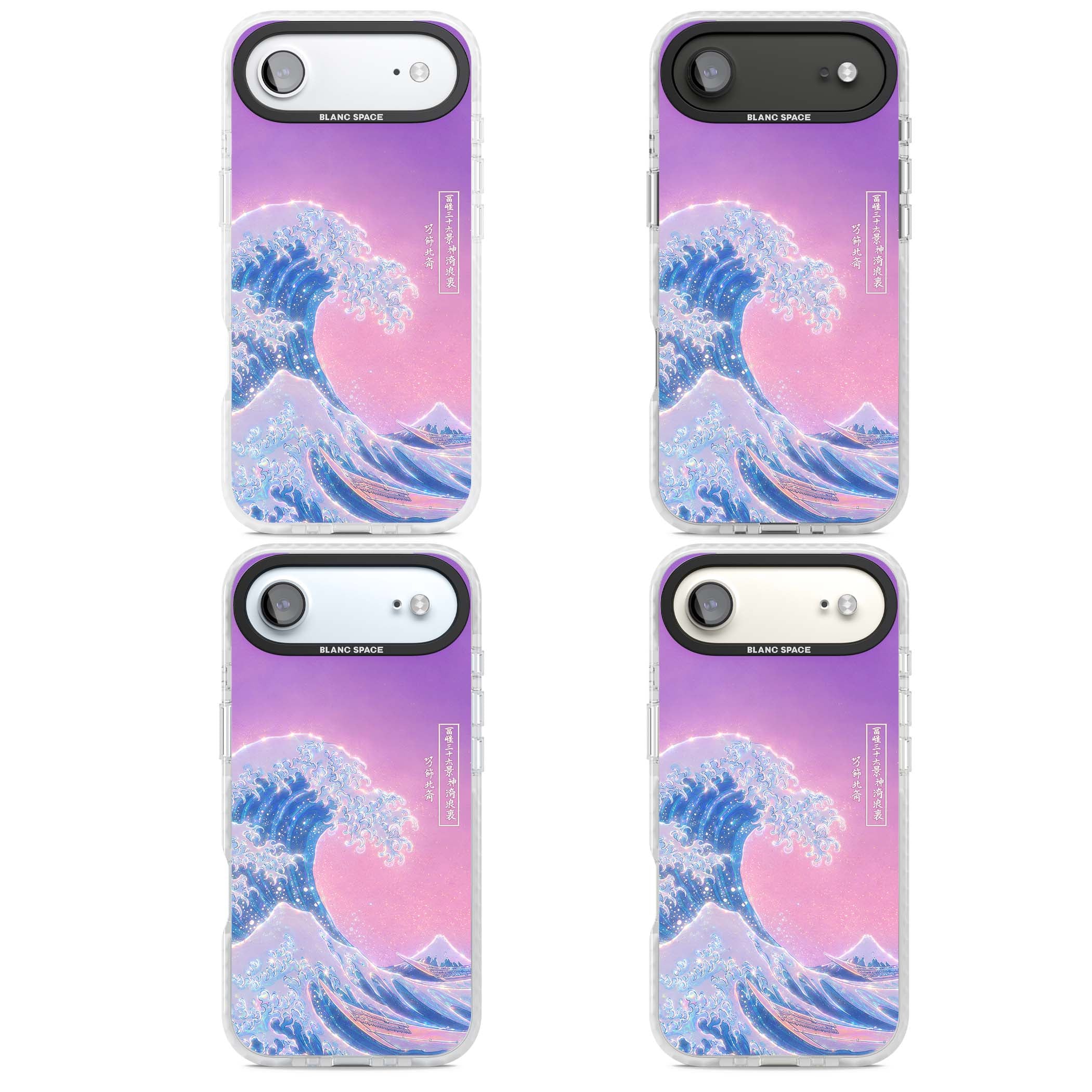 The Great Opal Wave Japanese iPhone case featuring Hokusai's great wave in iridescent pastels with lilac sky and Mou | Impact Magsafe case for iPhone Air