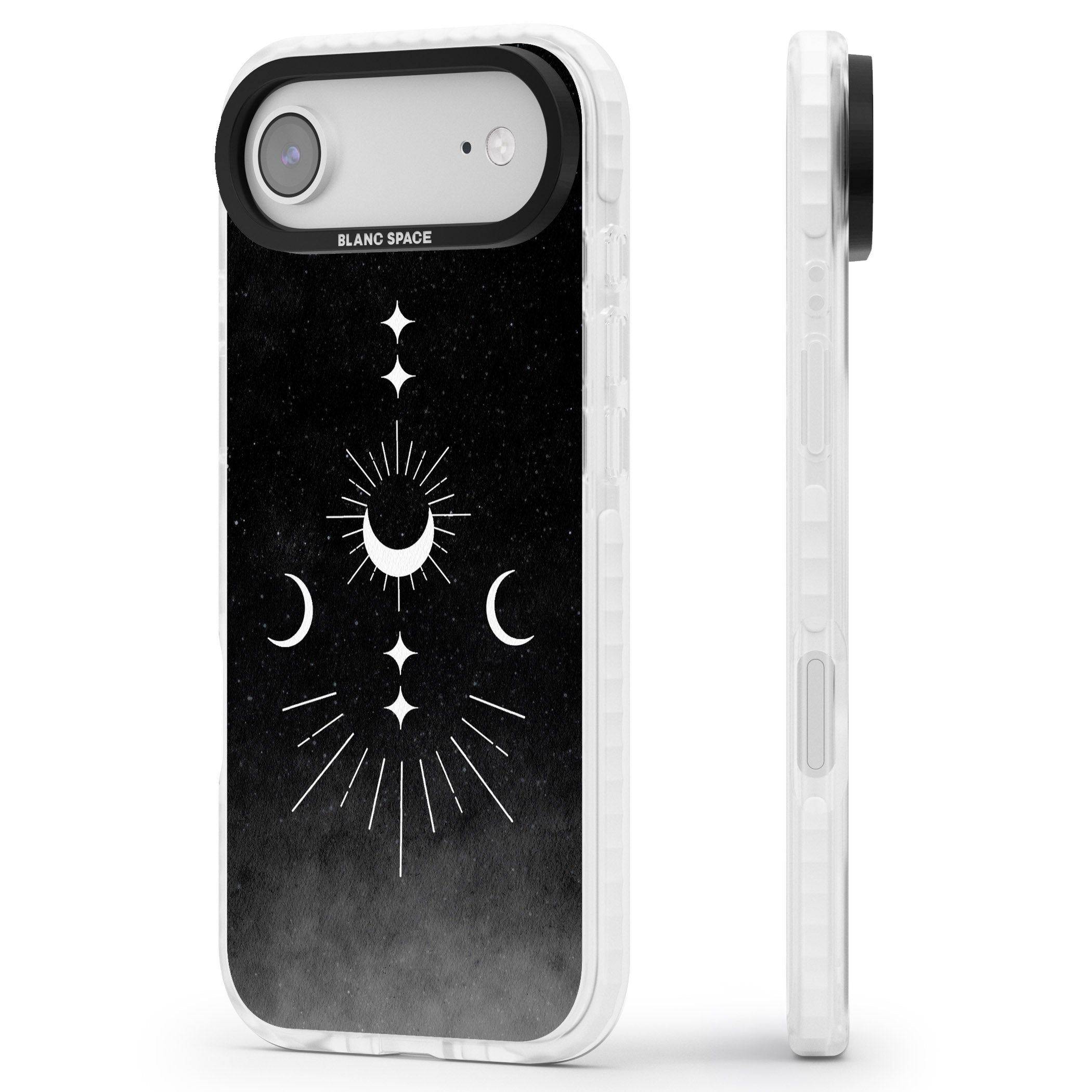 Lunar Mandala iPhone 17 Air Impact Pro Clear Phone Case Side Profile