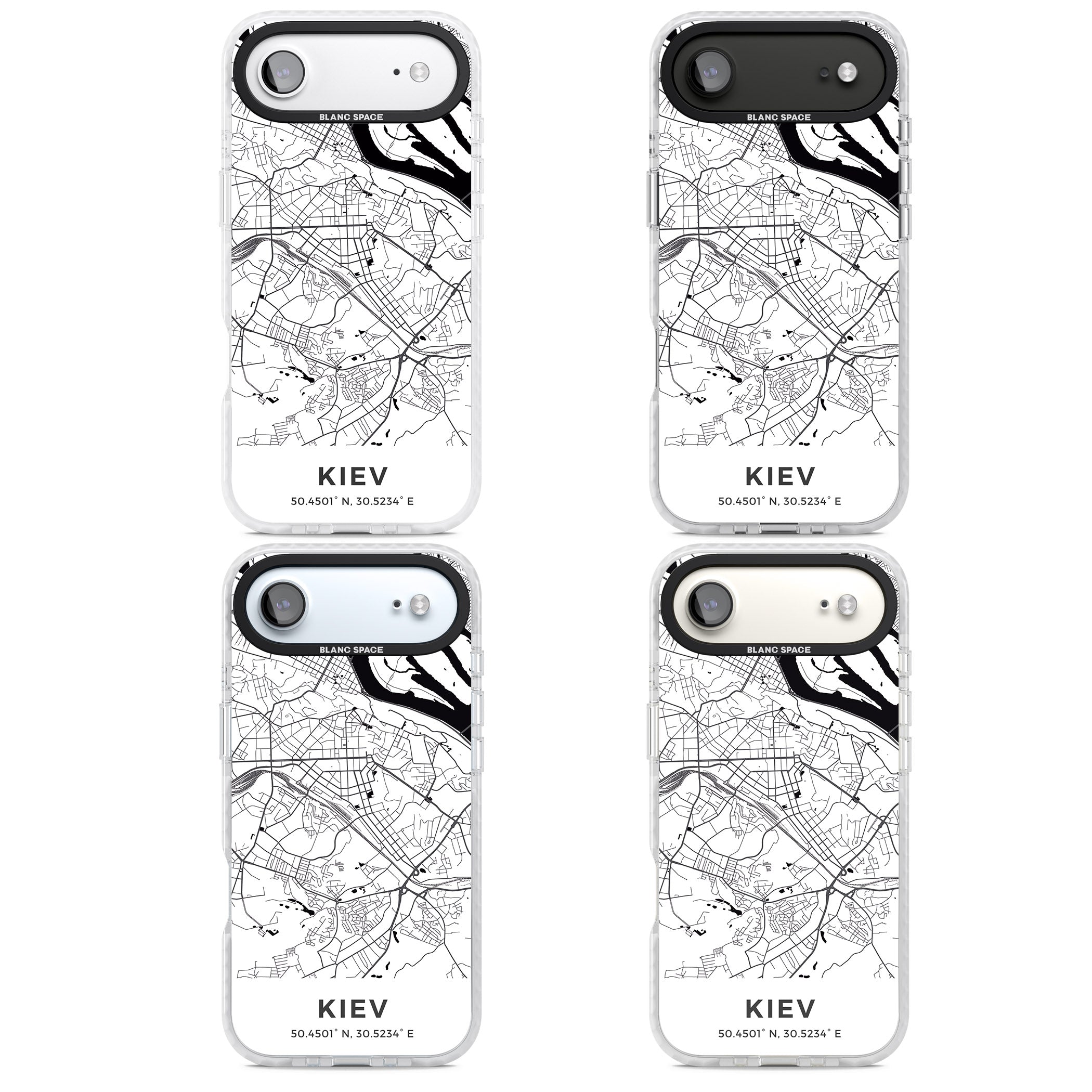 Kiev Map iPhone 17 Air Impact Pro Clear Phone Case APT Impact Protection