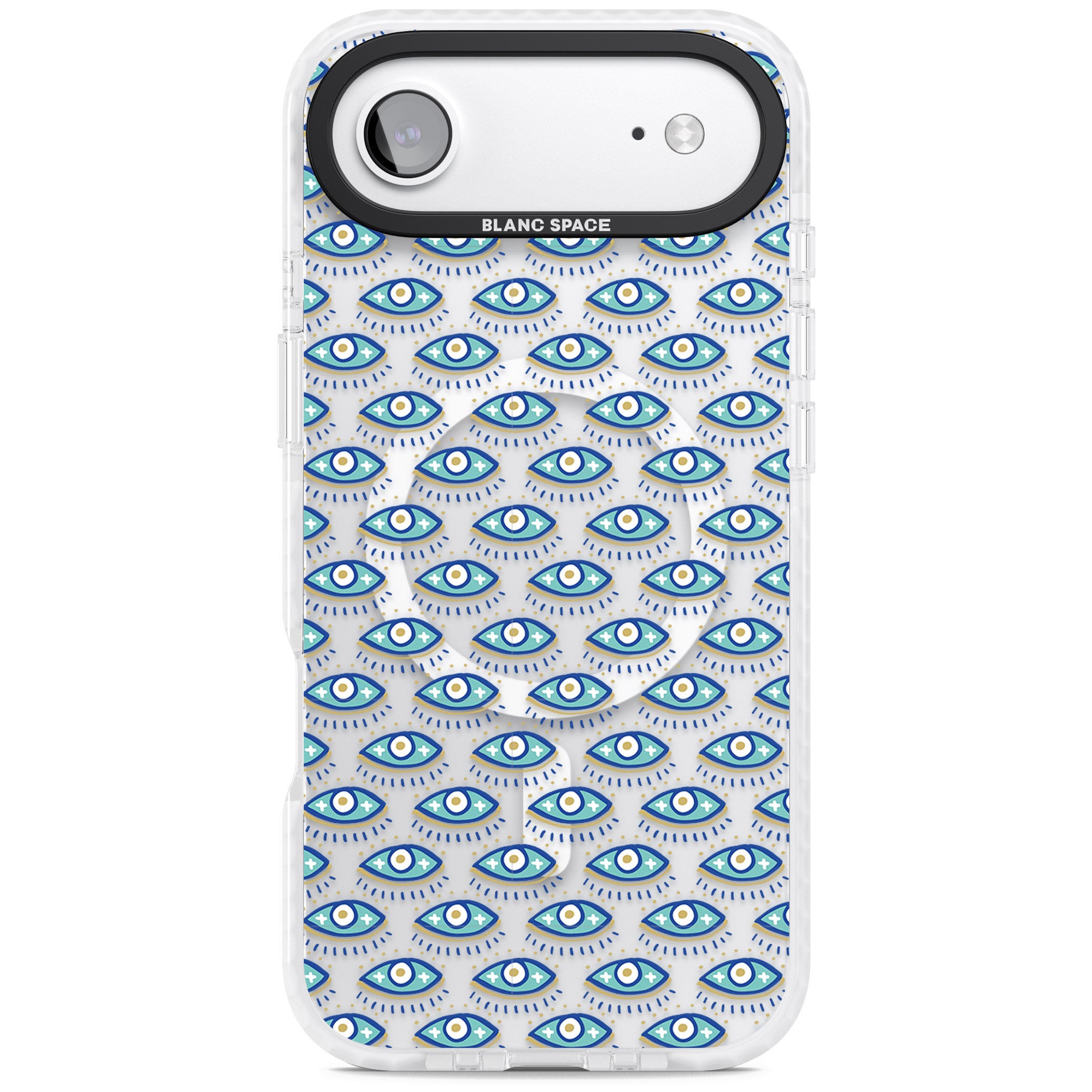 Psychedelic Eyes Pattern Color iPhone 17 Air Impact Pro Clear Phone Case