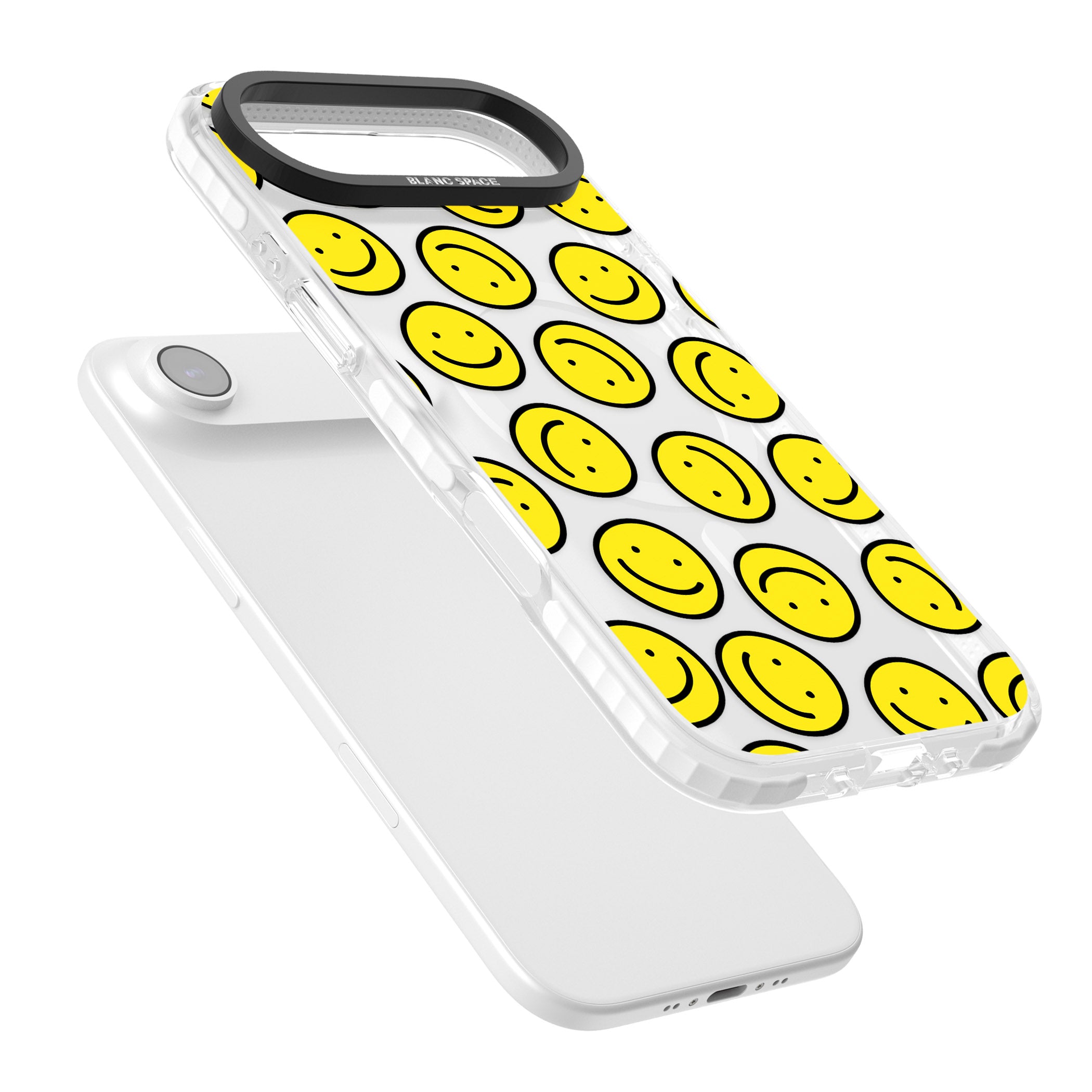 Smiley Face Pattern iPhone 17 Air Impact Pro Clear Phone Case Colours