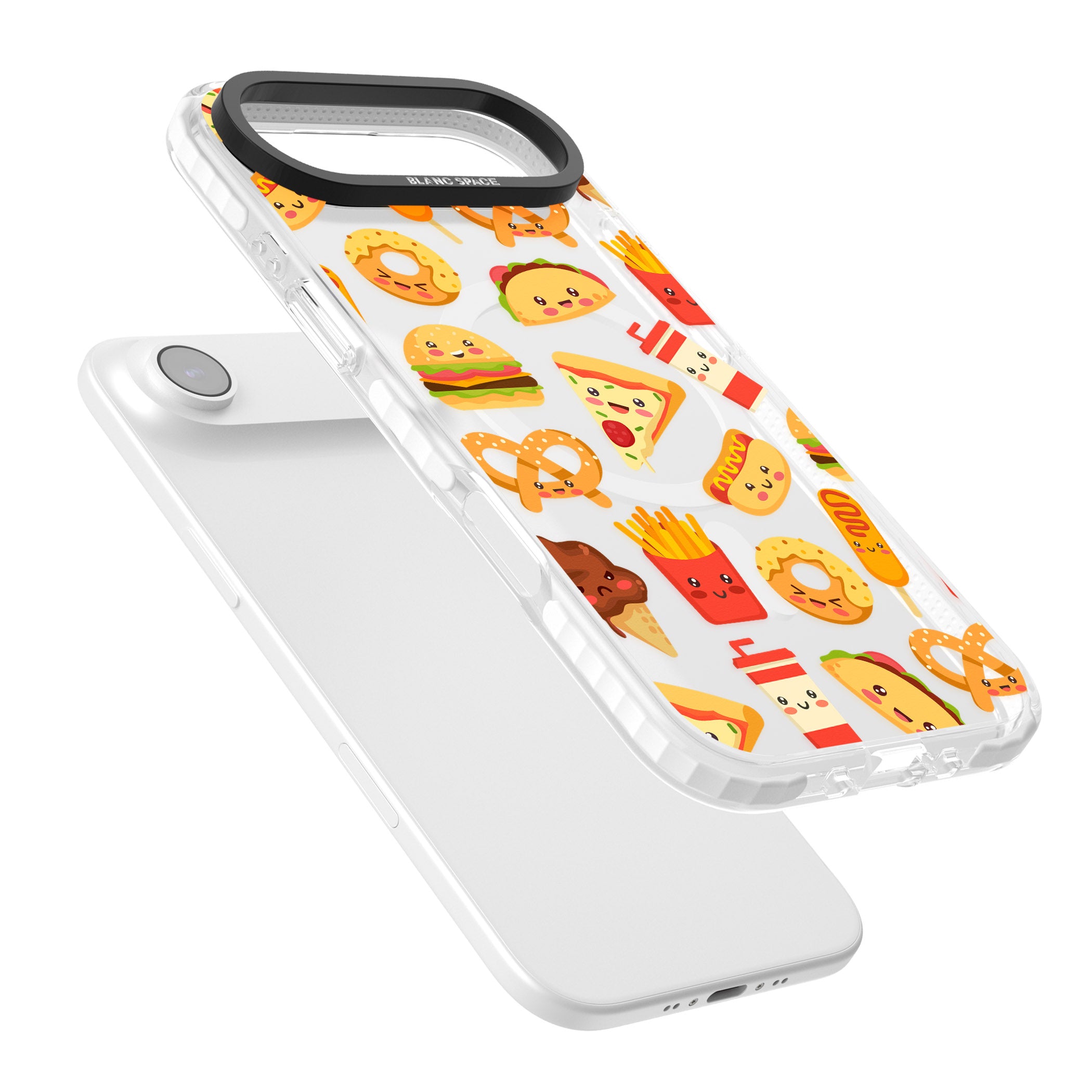 Fast Food Patterns Kawaii Fast Food Mix iPhone 17 Air Impact Pro Clear Phone Case Colours
