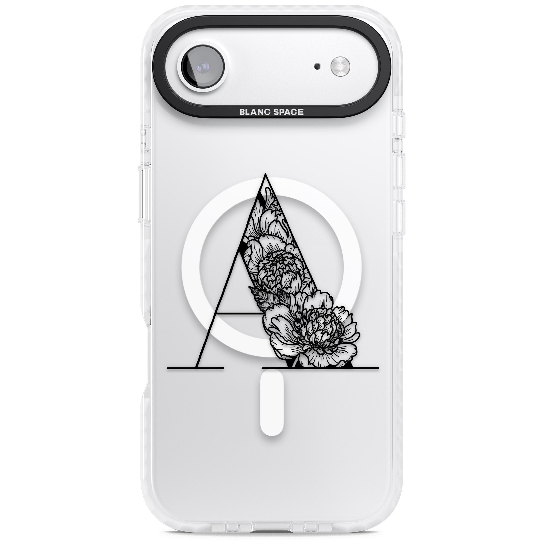 Personalised Floral Monogram iPhone 17 Air Impact Pro Clear Phone Case